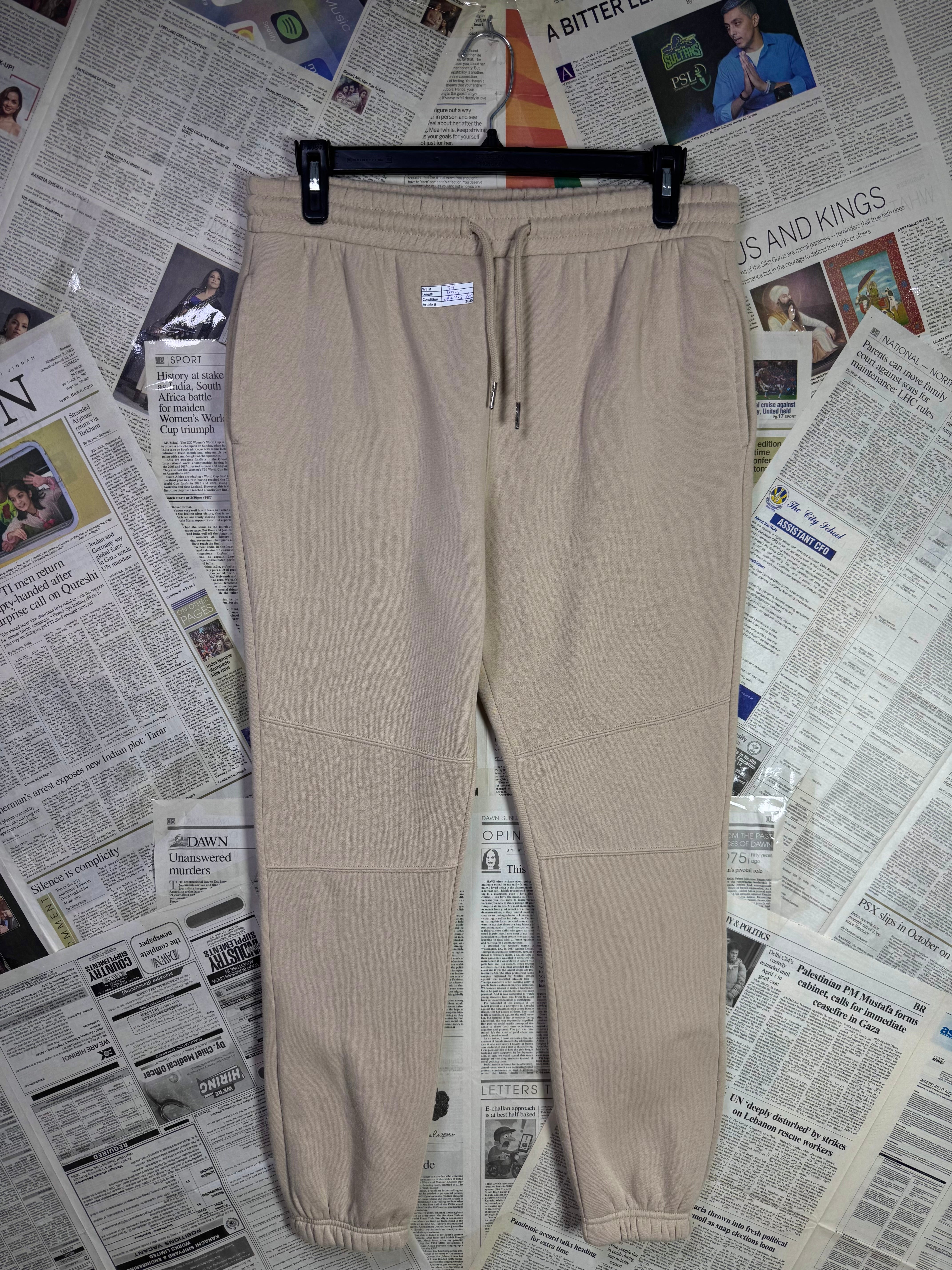 Primark® Waist: 34" | Beige | Trouser | Inner: Fleece | 2645 - Genuine Maal