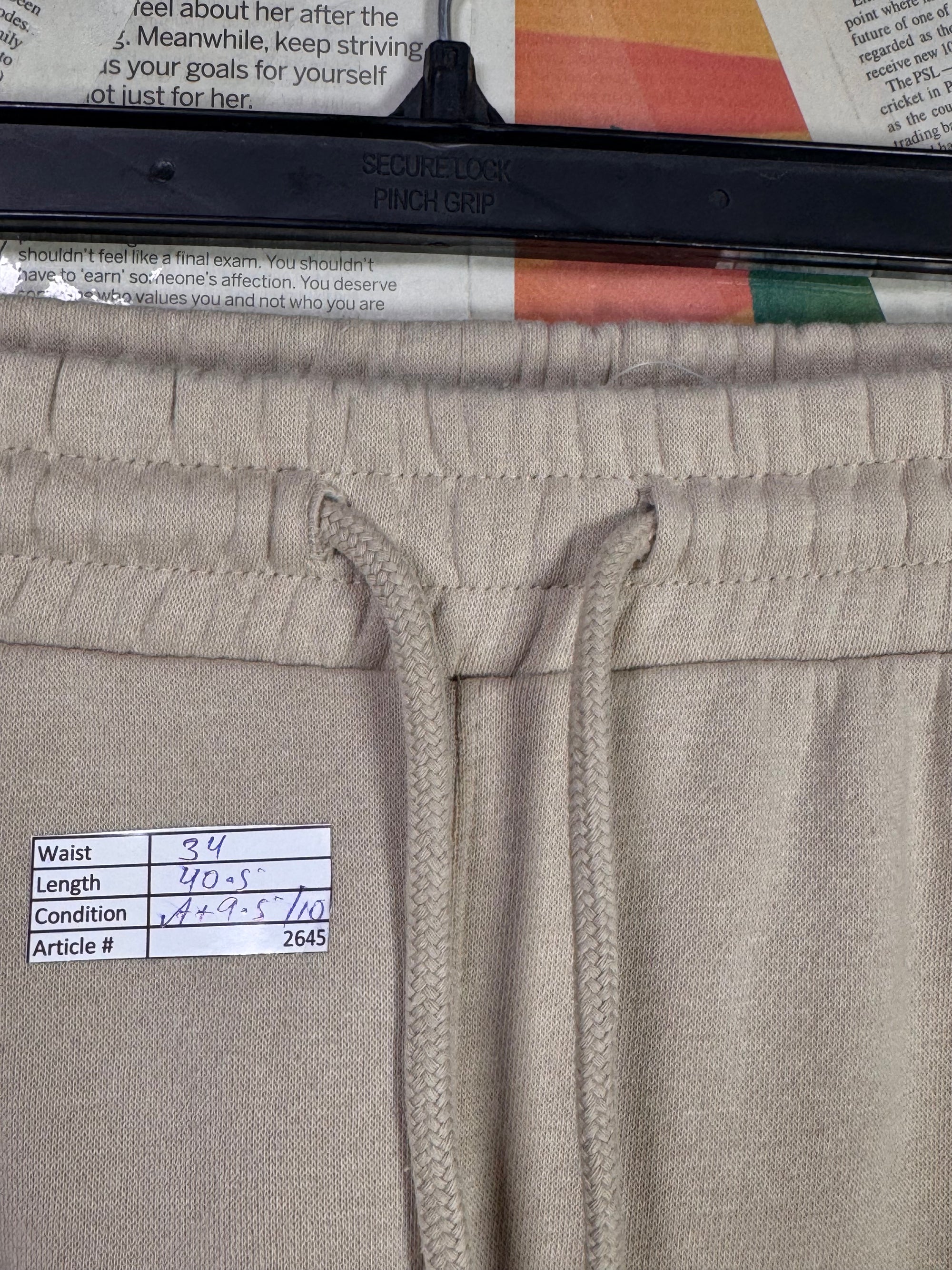 Primark® Waist: 34" | Beige | Trouser | Inner: Fleece | 2645 - Genuine Maal