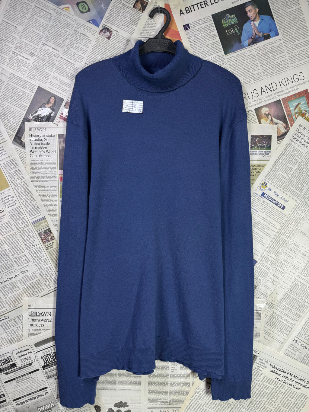 Alfani® L/XL | Chest: 24.5" | Blue | Mock Neck Pullover | 2181 - Genuine Maal