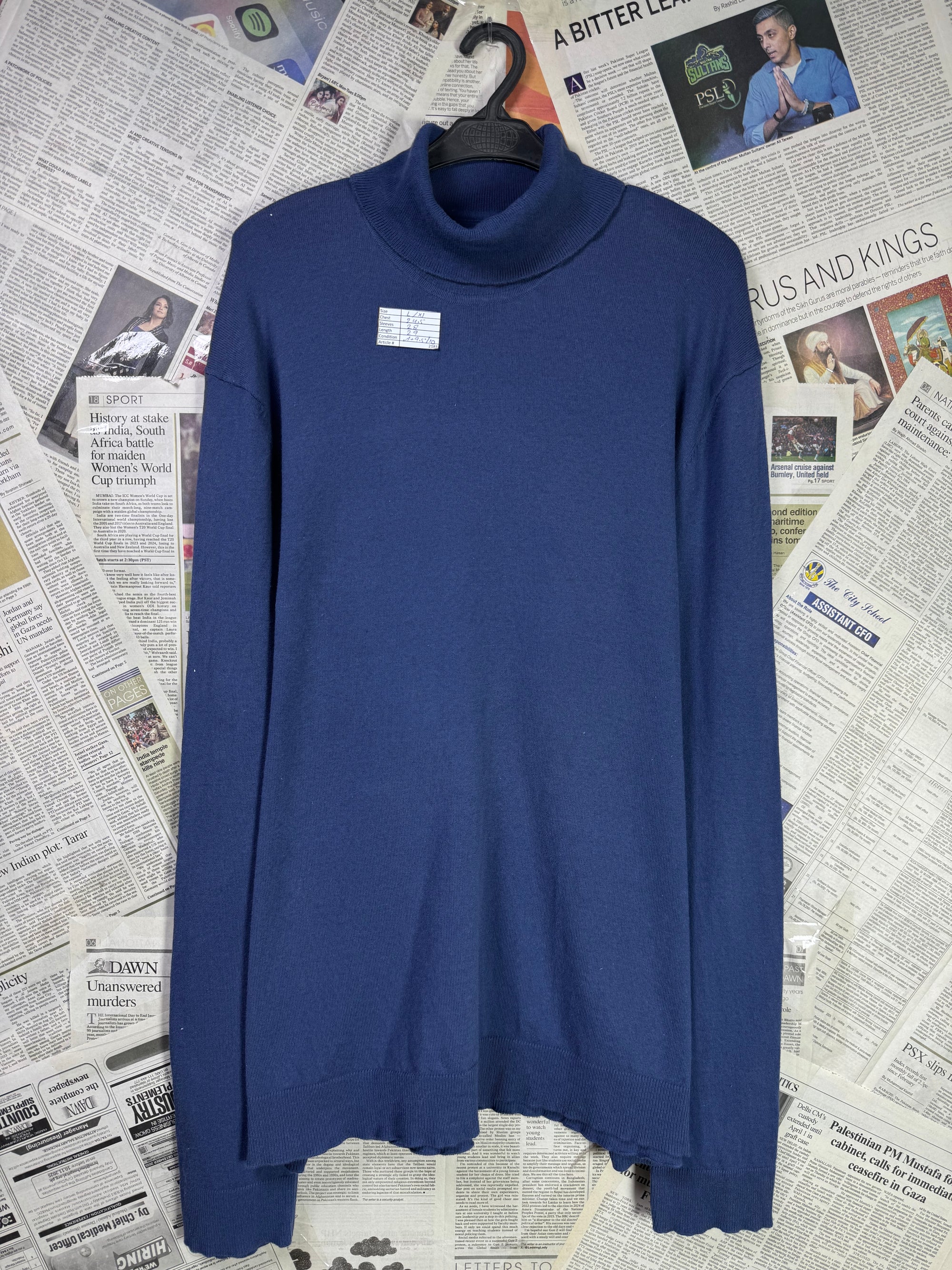 Alfani® L/XL | Chest: 24.5" | Blue | Mock Neck Pullover | 2181 - Genuine Maal