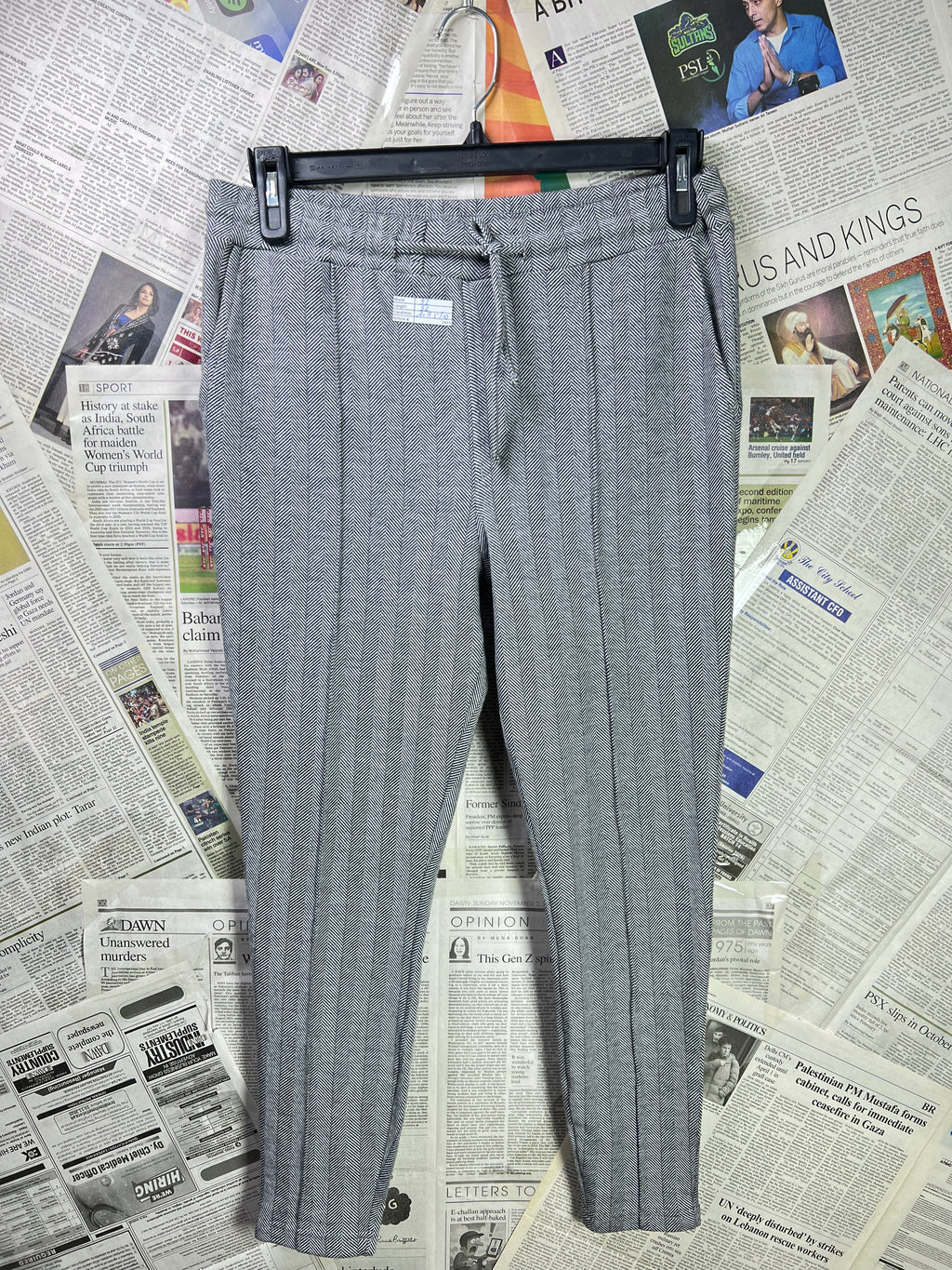 Metissier Paris® Waist: 32" | Grey | Pleated Trouser | 2444 - Genuine Maal