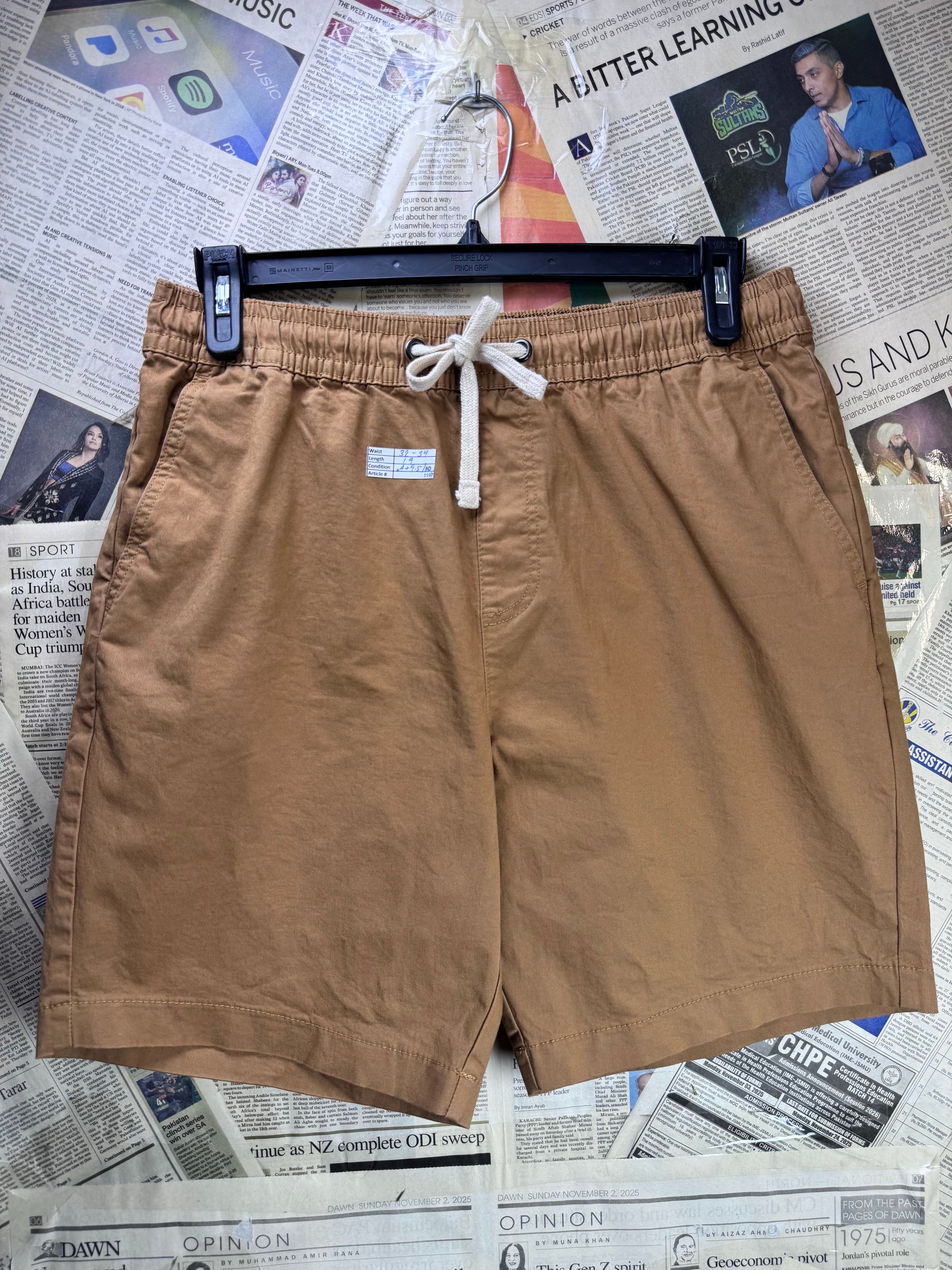 Denim Co.® Waist: 32" to 34" | Brown | Shorts | Cotton - Elastane | 1597 - Genuine Maal