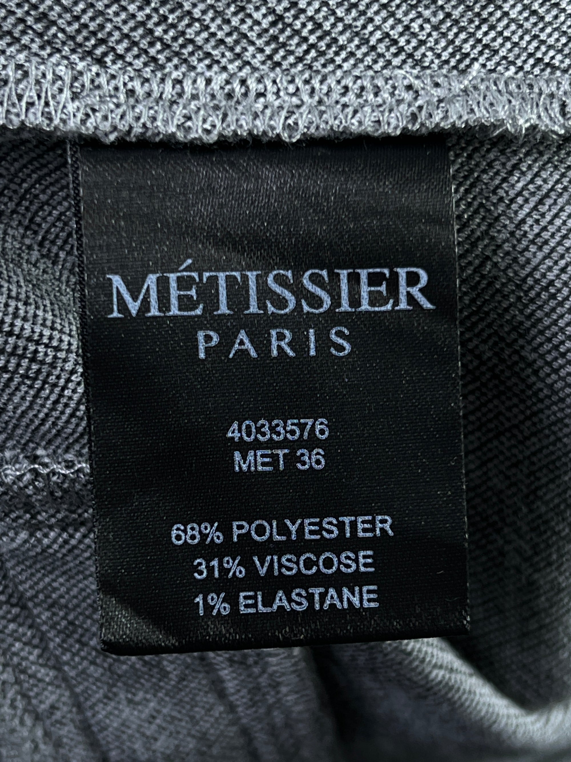 Metissier Paris® Waist: 32" | Grey | Pleated Trouser | 2444 - Genuine Maal