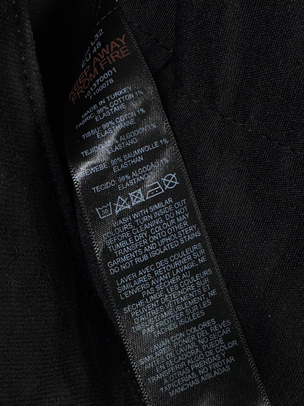 Topman® Waist: 32" to 34" | Black | Trouser | Fit: Tapered | 2650 - Genuine Maal