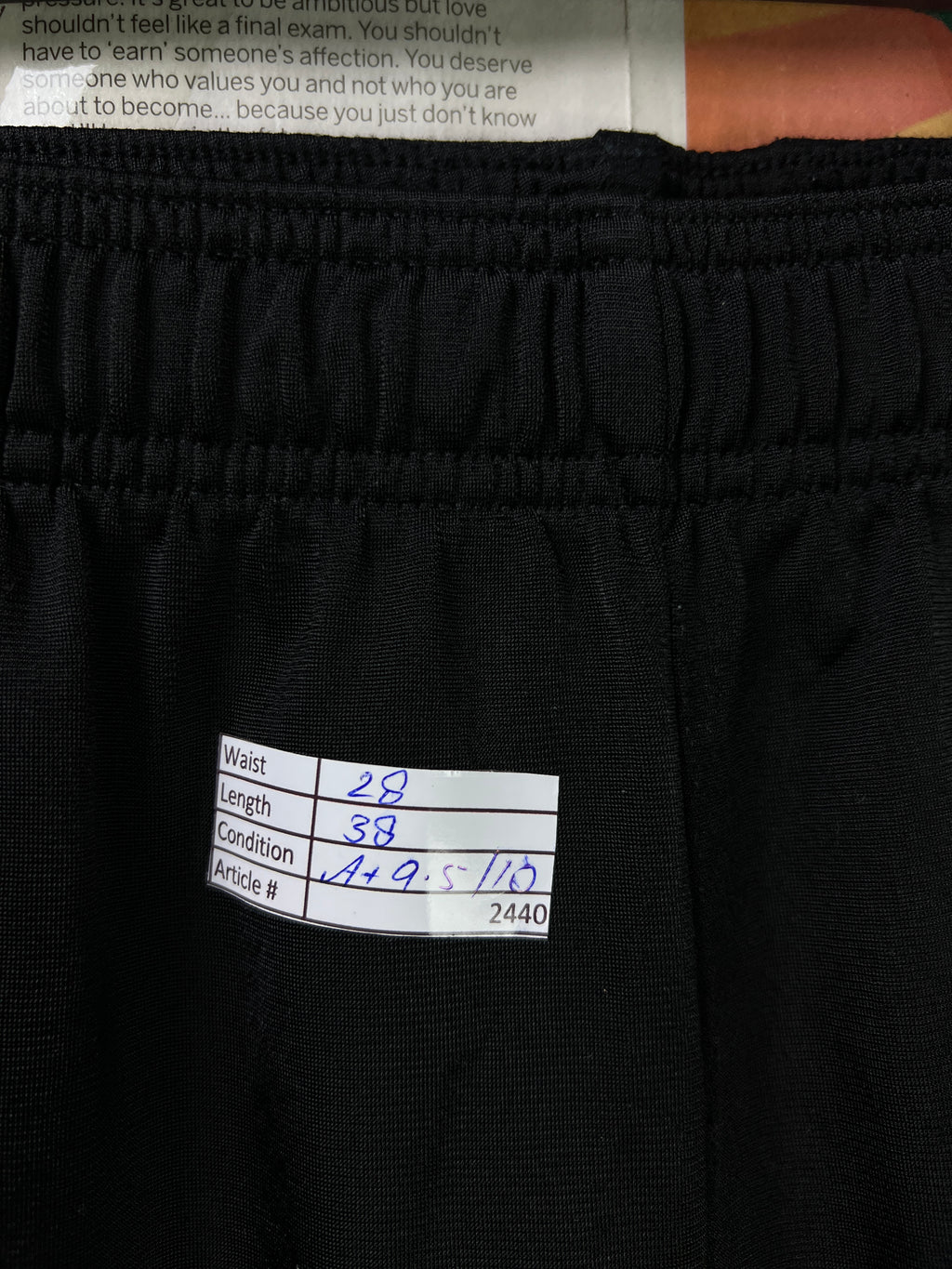 Adid*s® Waist: 28" | Black | Trouser | Stretch Lining | 2440 - Genuine Maal