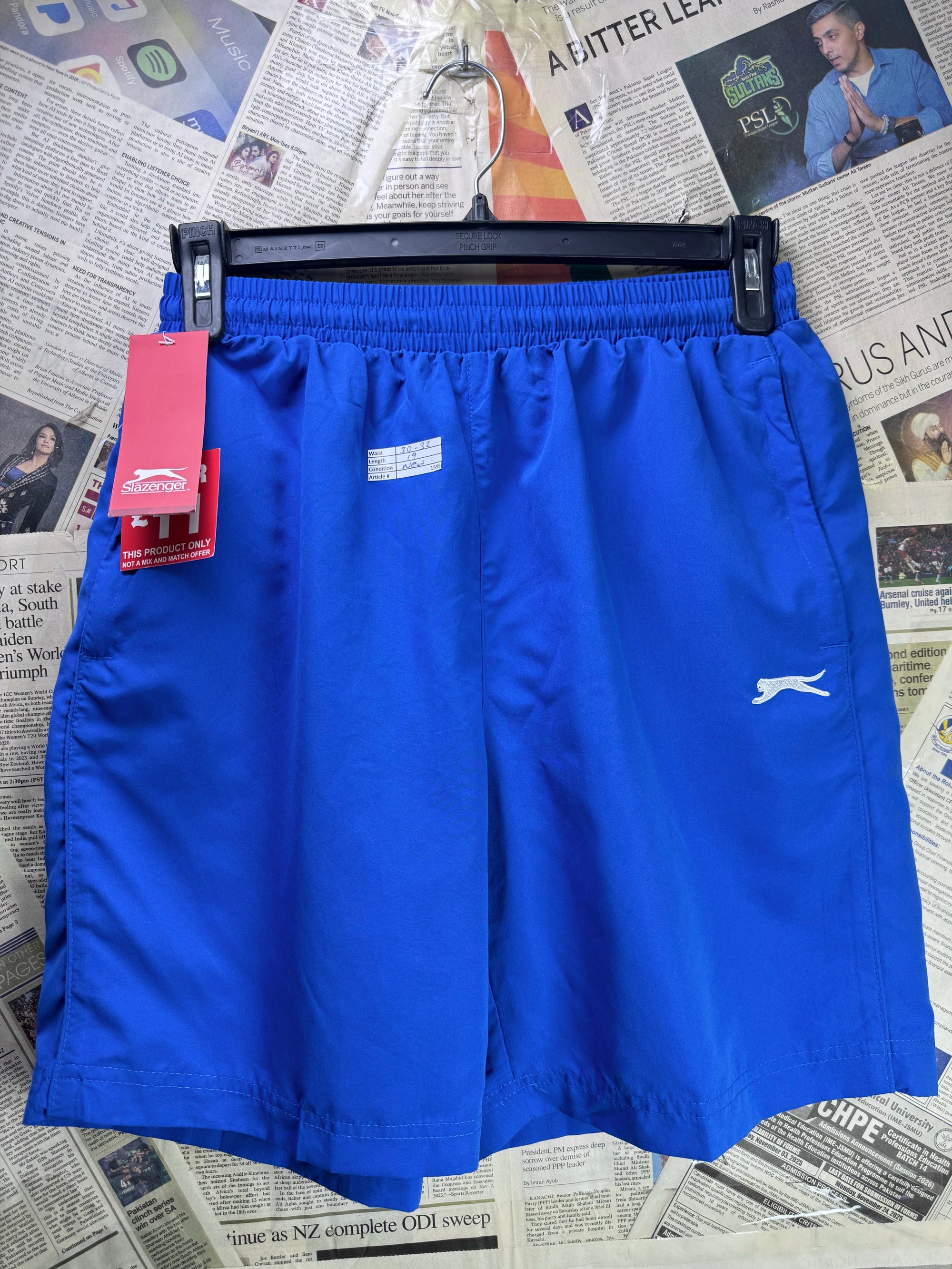 Slazenger® Waist: 30" to 32" | Blue | Swim Shorts | Poly | 1599 - Genuine Maal