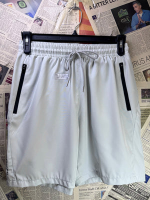 Manfinity® Waist: 28" to 30" | White | Gym Shorts | Poly - Elastane | 1688 - Genuine Maal