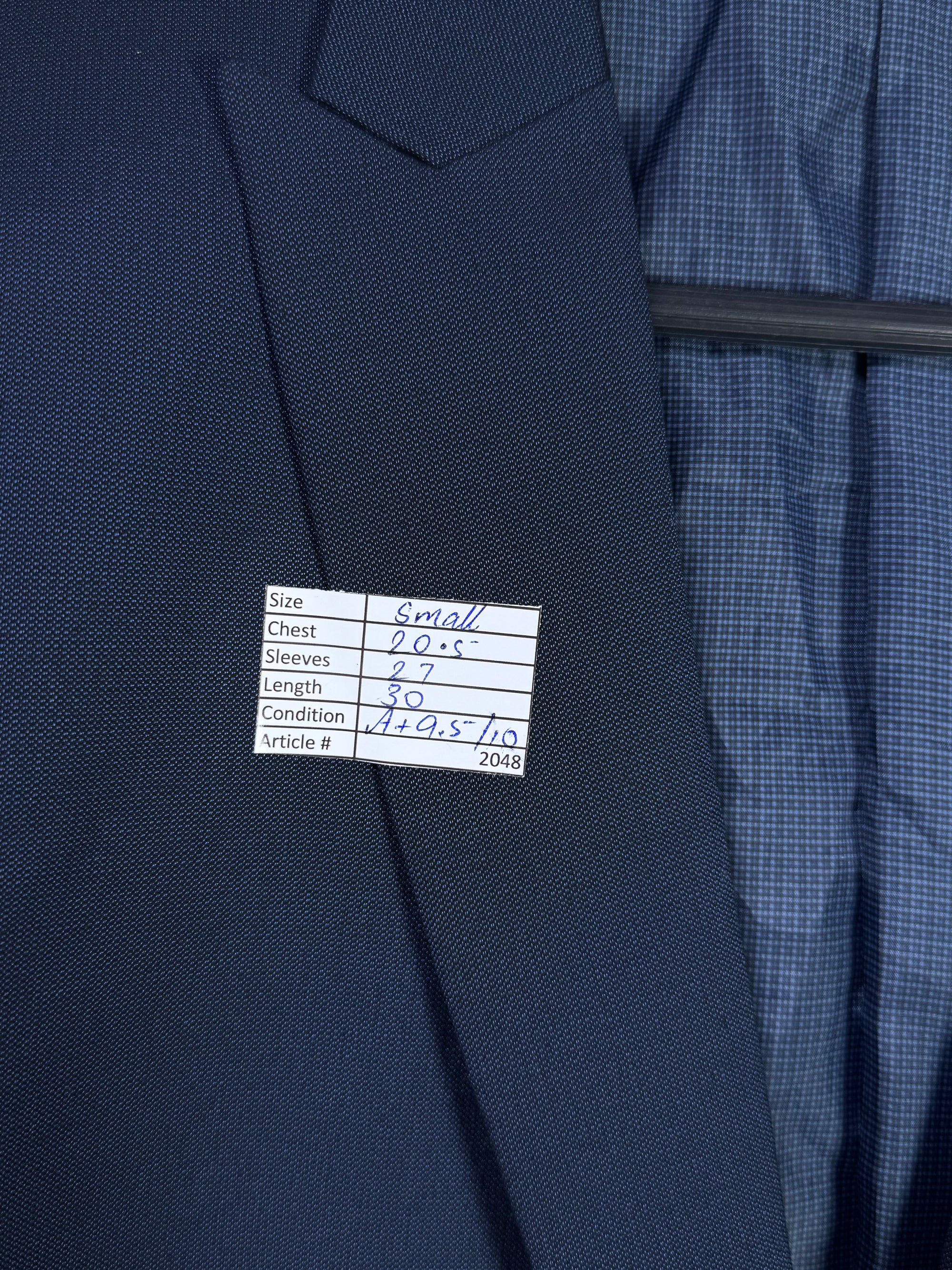 Next® Small | Chest: 20.5" | Navy Blue | Fit: Slim | Coat | Poly - Viscose | 2048 - Genuine Maal