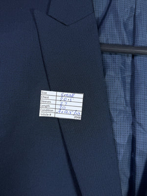 Next® Small | Chest: 20.5" | Navy Blue | Fit: Slim | Coat | Poly - Viscose | 2048 - Genuine Maal