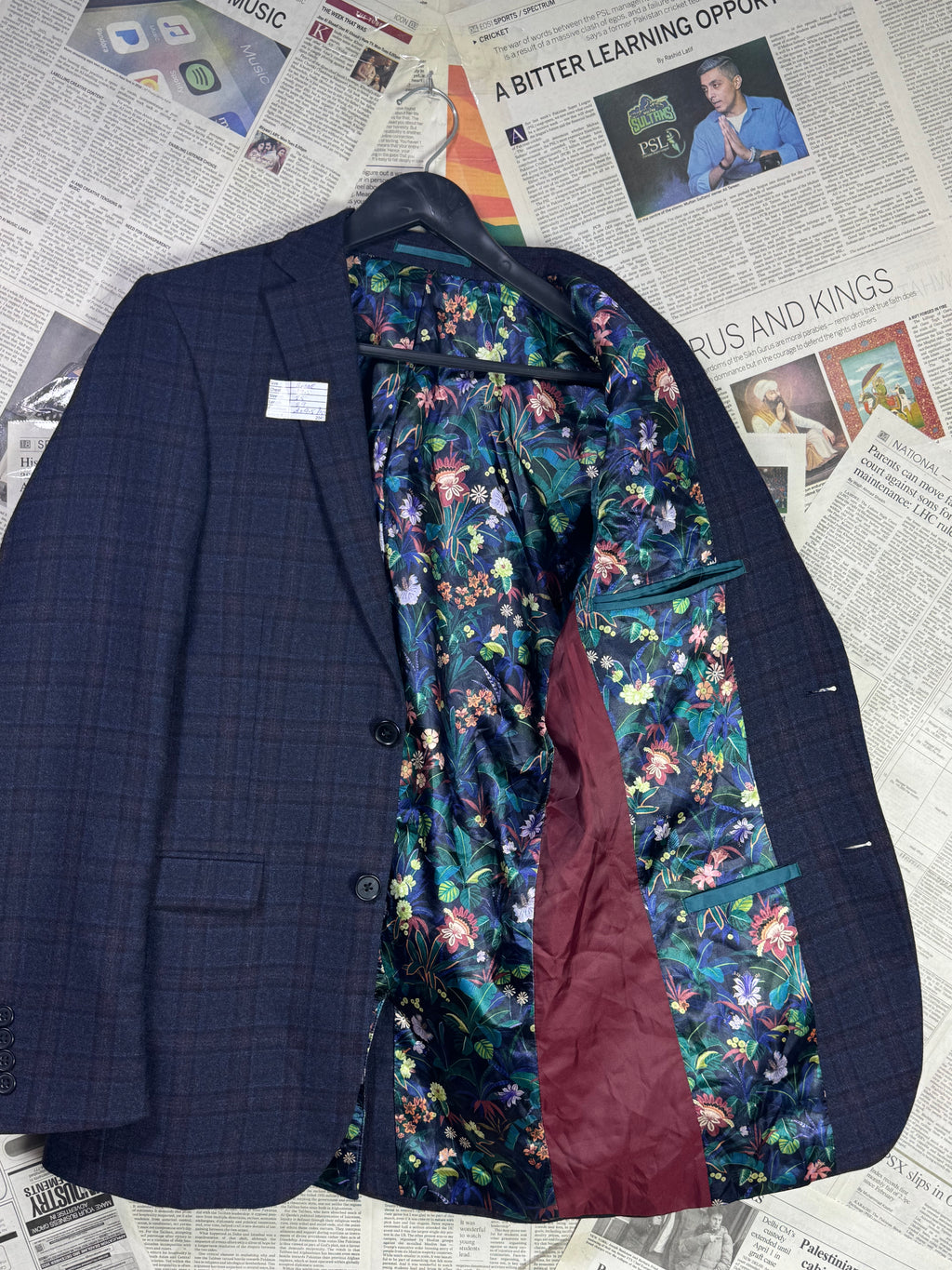 Next® Small | Chest: 19.5" | Check | Fit: Slim | Blazer | Wool - Poly | 2045 - Genuine Maal