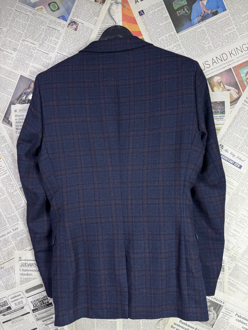 Next® Small | Chest: 19.5" | Check | Fit: Slim | Blazer | Wool - Poly | 2045 - Genuine Maal