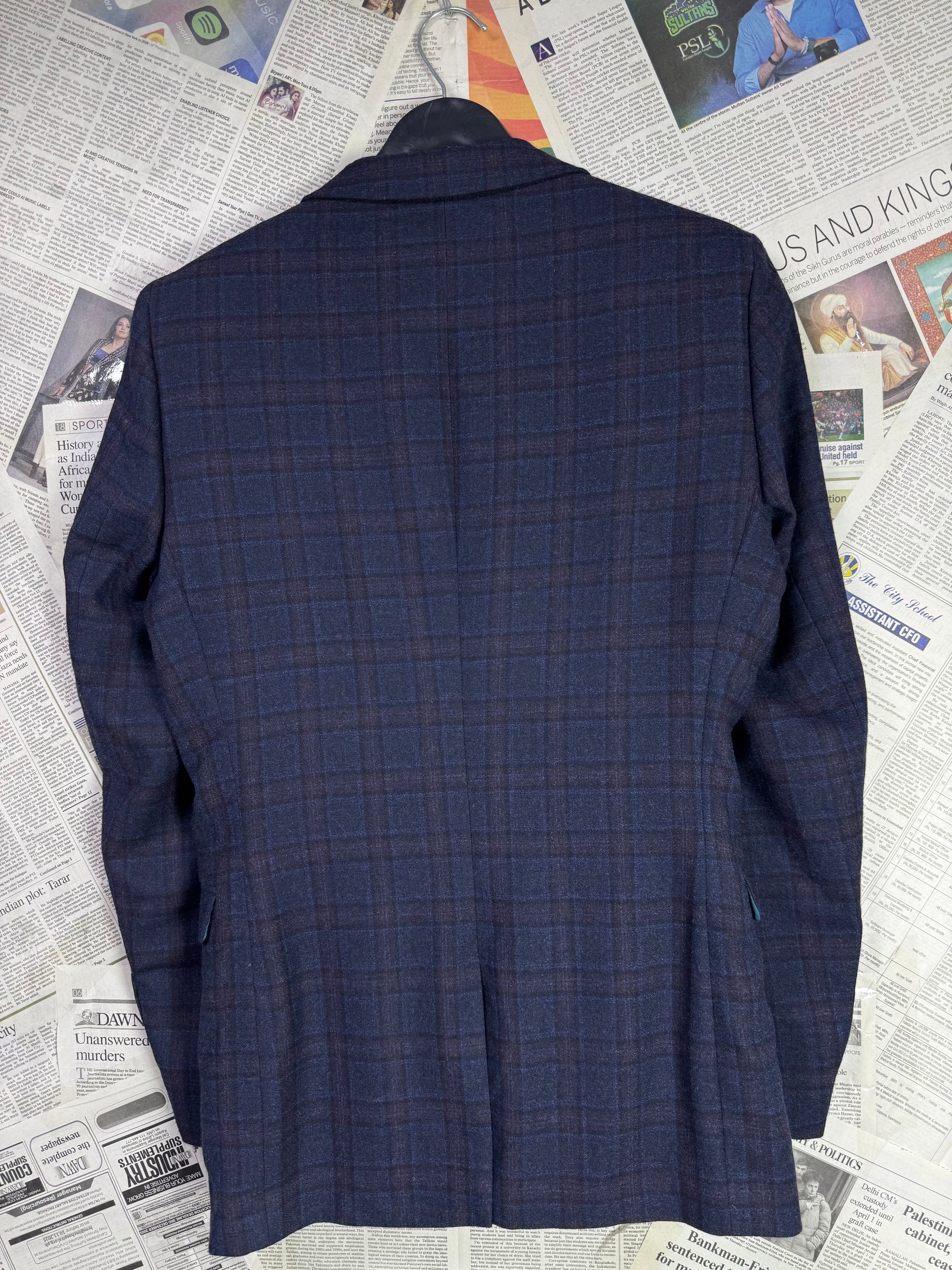 Next® Small | Chest: 19.5" | Check | Fit: Slim | Blazer | Wool - Poly | 2045 - Genuine Maal