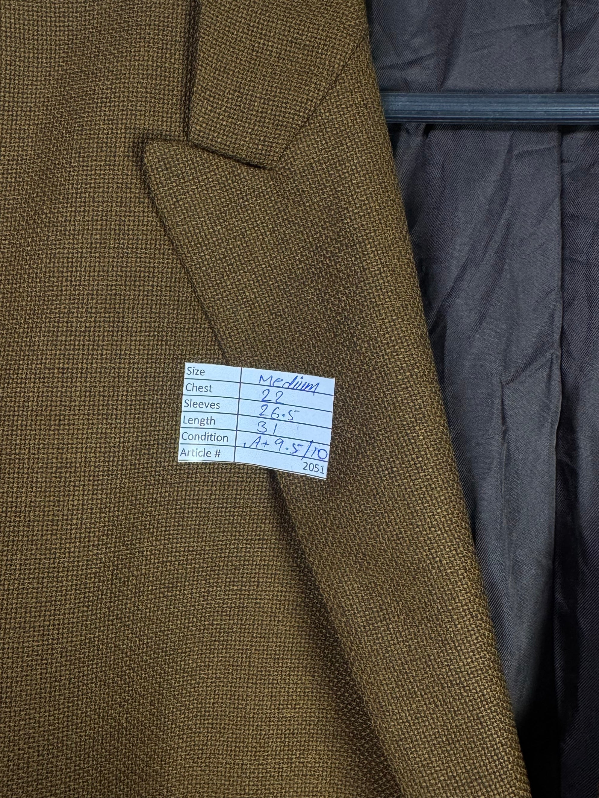 Reiss® Medium | Chest: 22" | Sepia | Blazer | 100% Wool | 2051 - Genuine Maal