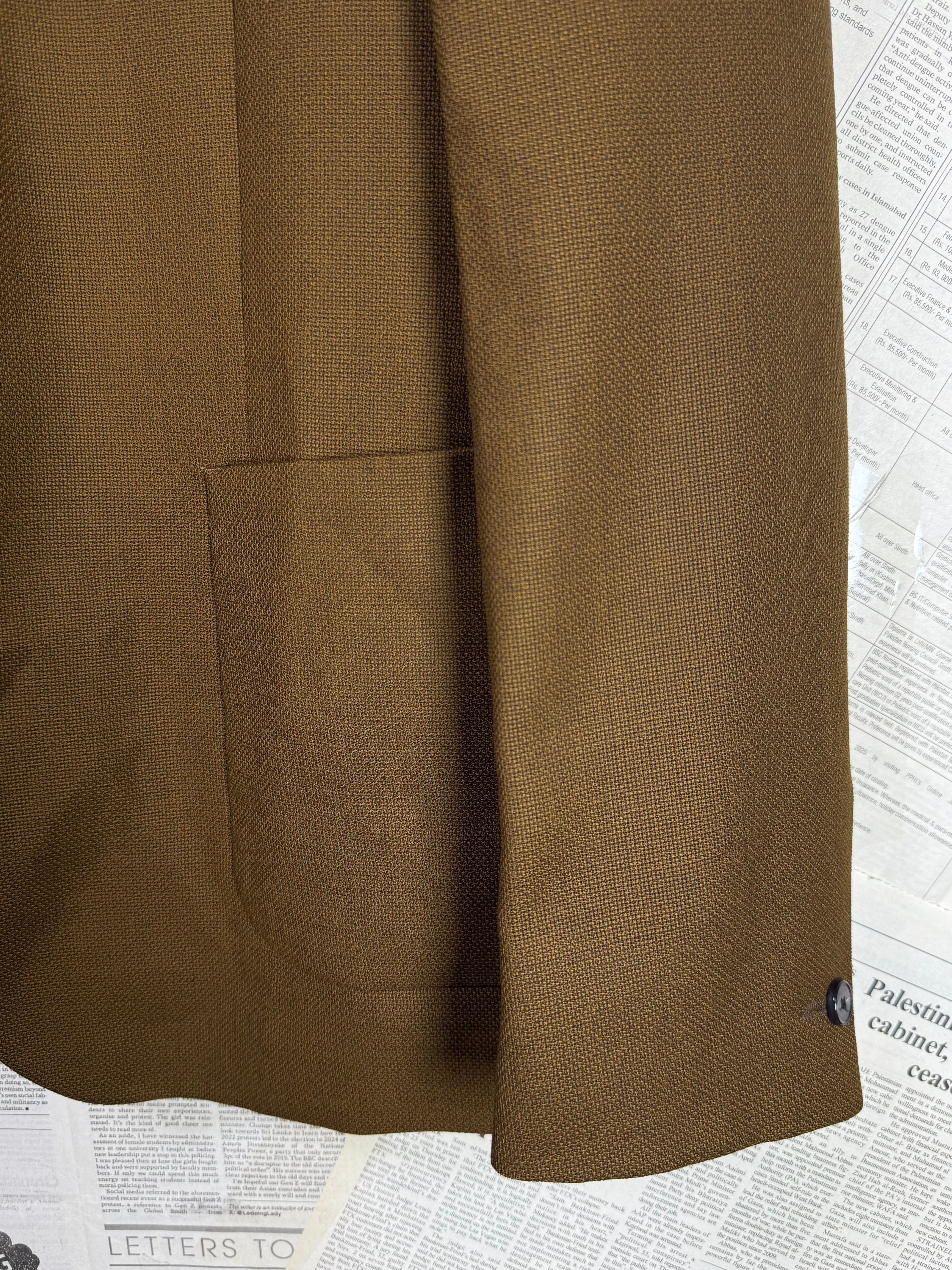 Reiss® Medium | Chest: 22" | Sepia | Blazer | 100% Wool | 2051 - Genuine Maal