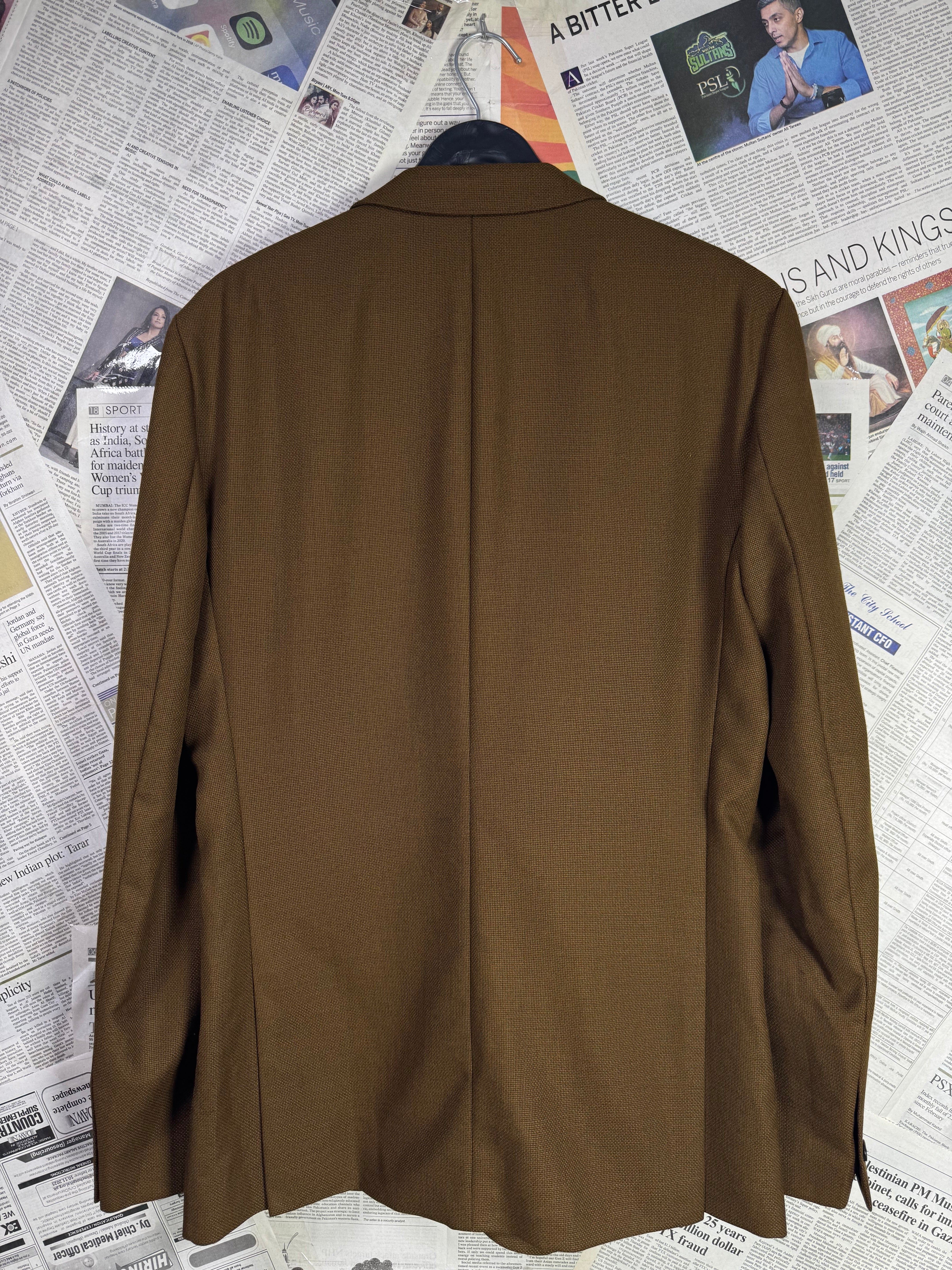 Reiss® Medium | Chest: 22" | Sepia | Blazer | 100% Wool | 2051 - Genuine Maal