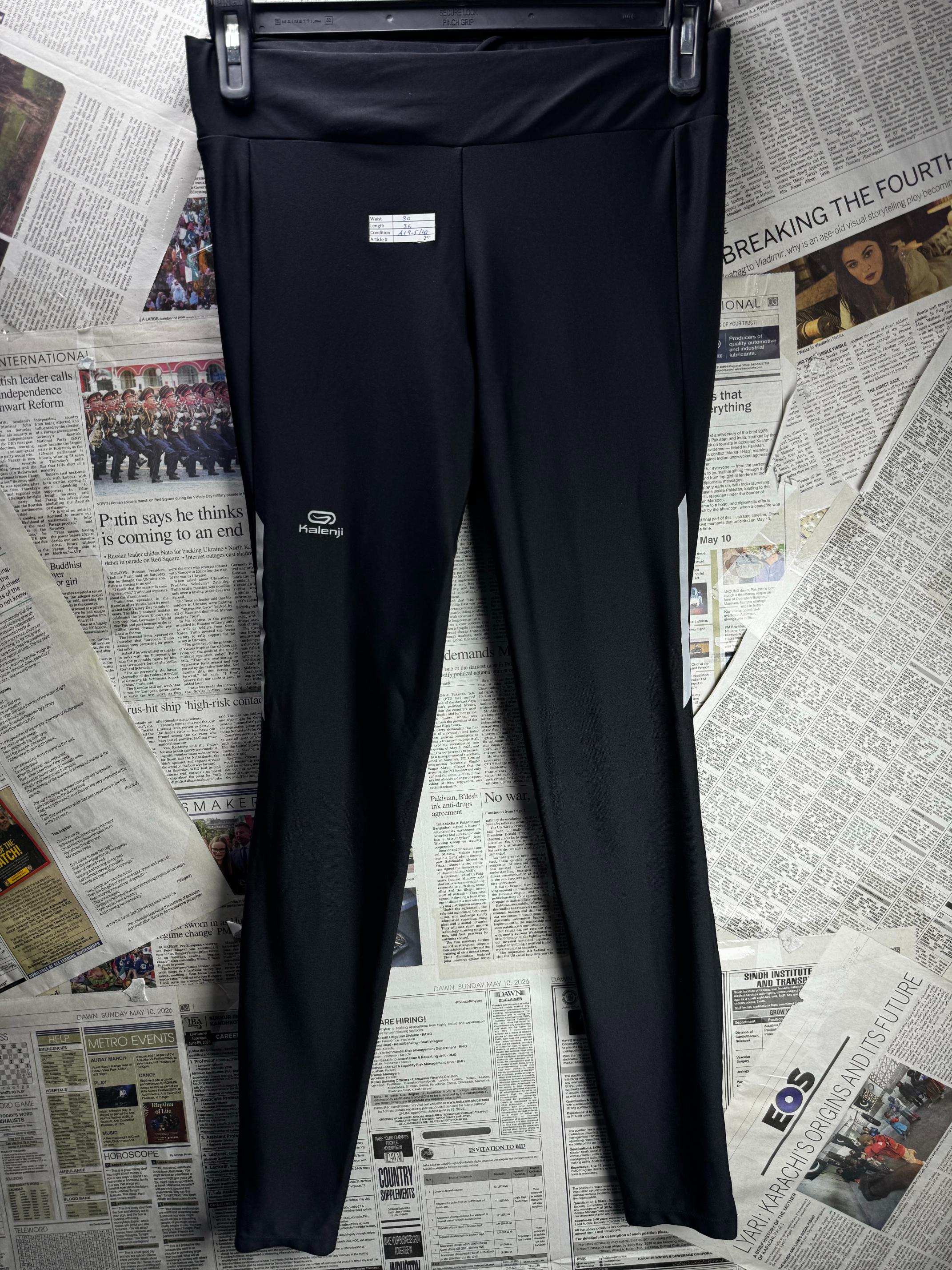 Kalenji® Waist: 30" | Black | Sports Trousers | B10 - 2517 - Genuine Maal