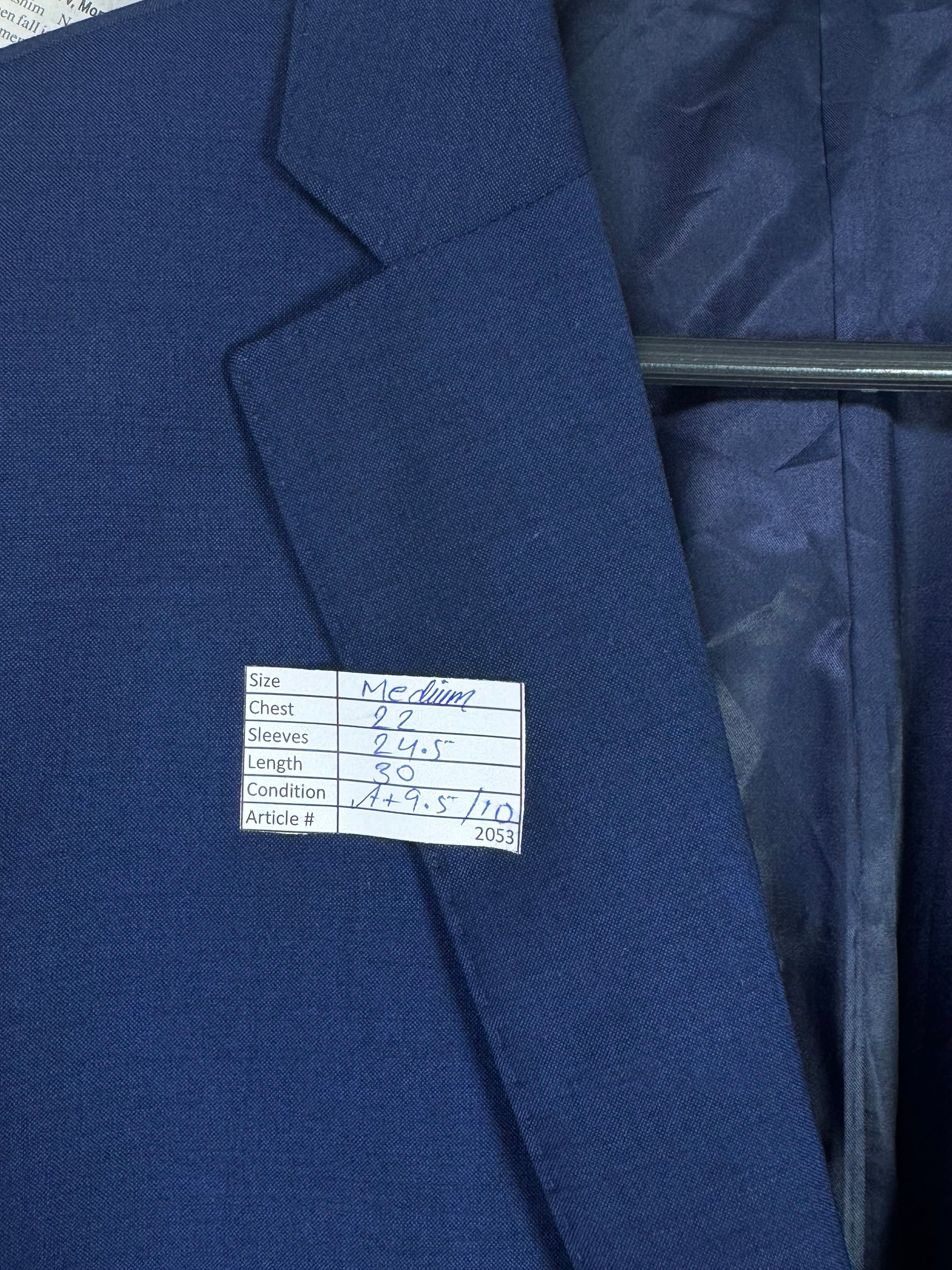 Moss® Medium | Chest: 22" | Blue | Coat | Wool Blend | 2053 - Genuine Maal