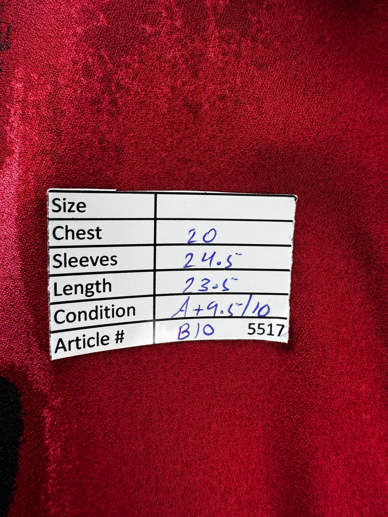 Reserved® Large | Bust: 20" | Red | Shirt | B10 - 5517 - Genuine Maal