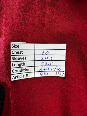Reserved® Large | Bust: 20" | Red | Shirt | B10 - 5517 - Genuine Maal