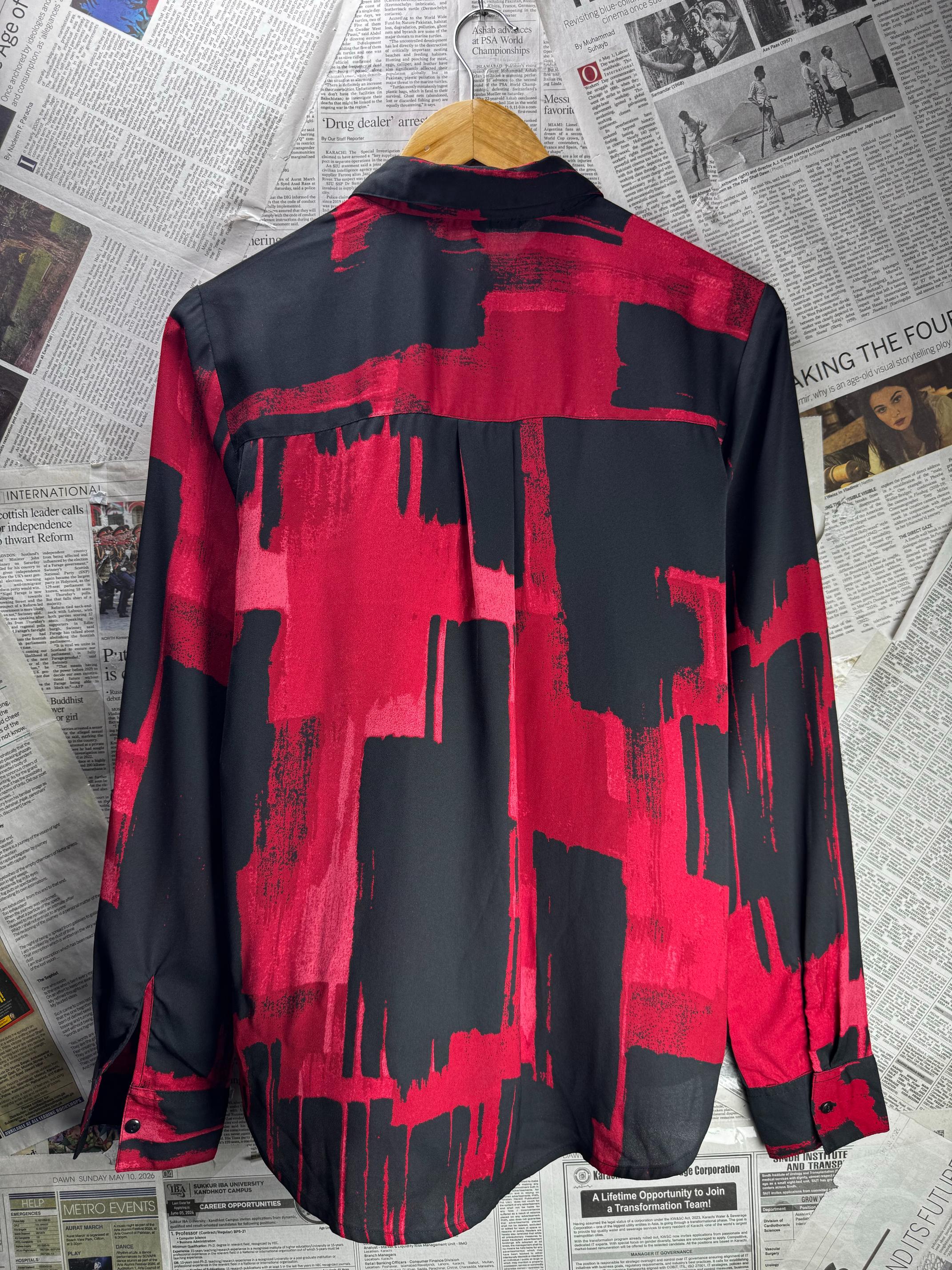 Reserved® Large | Bust: 20" | Red | Shirt | B10 - 5517 - Genuine Maal