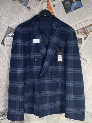 Moss® Small | Chest: 21" | Blue | Fit: Slim | Unstructured Blazer | Poly - Viscose | 2052 - Genuine Maal