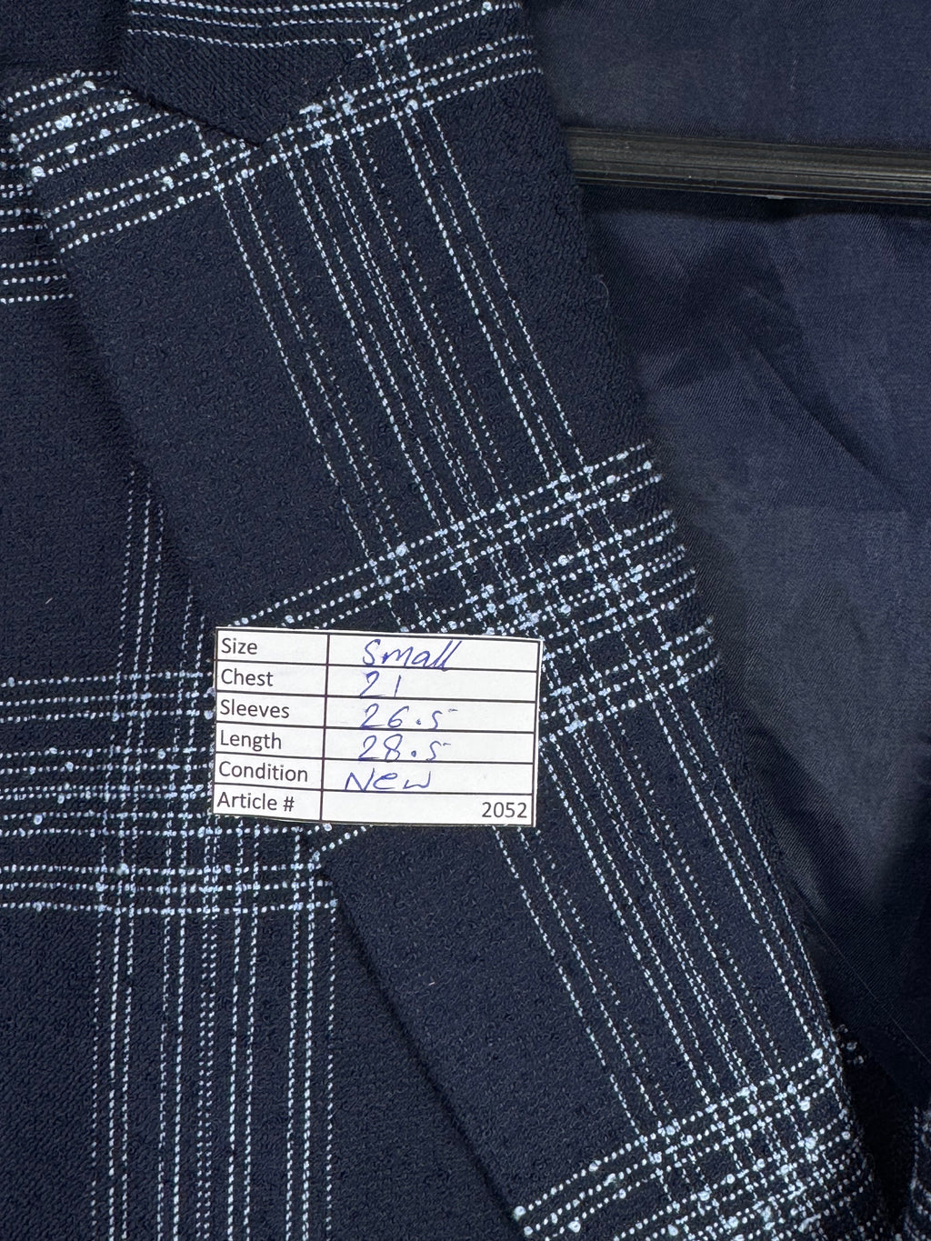 Moss® Small | Chest: 21" | Blue | Fit: Slim | Unstructured Blazer | Poly - Viscose | 2052 - Genuine Maal