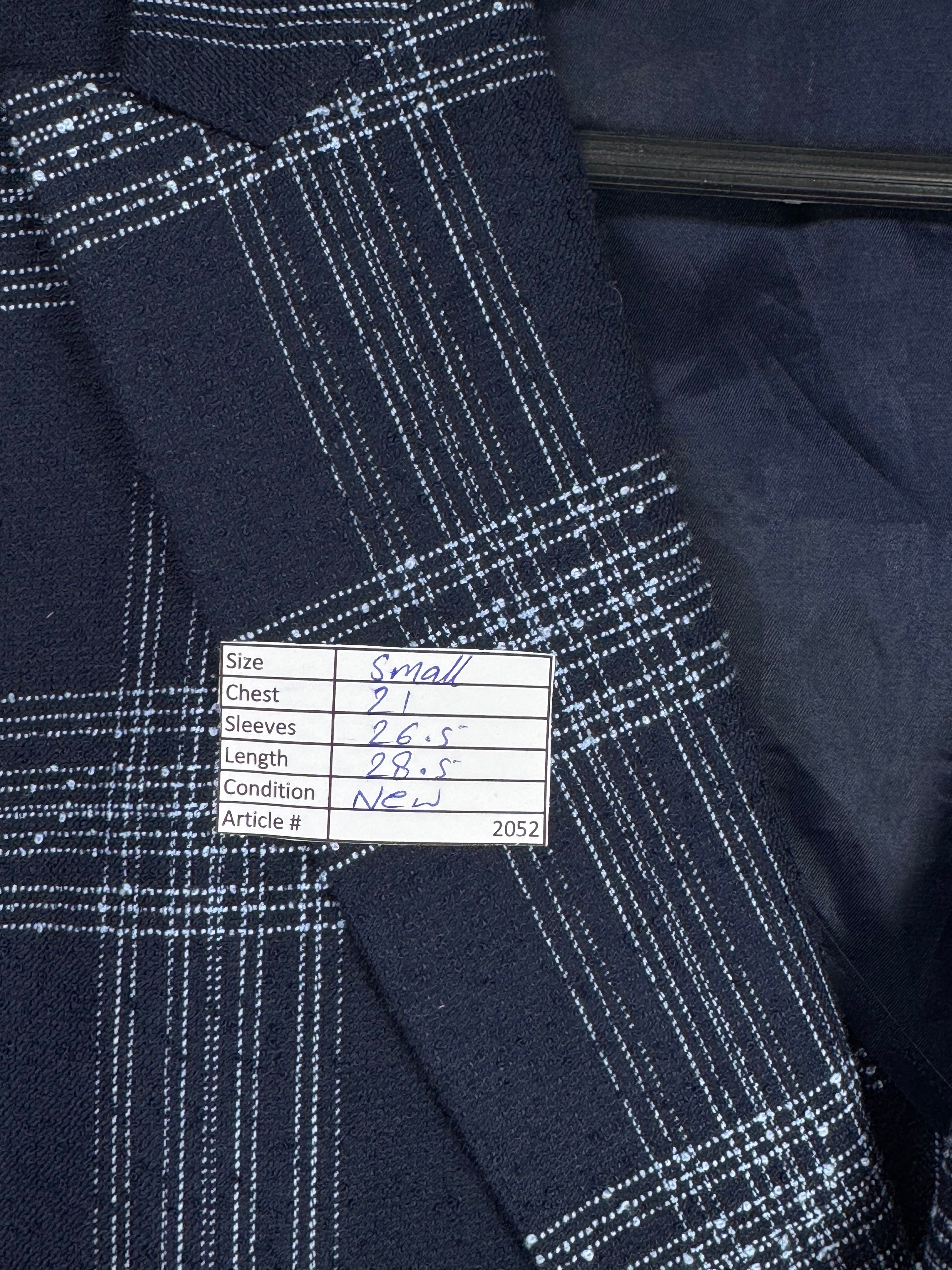 Moss® Small | Chest: 21" | Blue | Fit: Slim | Unstructured Blazer | Poly - Viscose | 2052 - Genuine Maal
