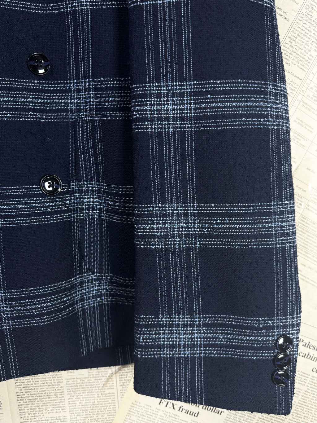 Moss® Small | Chest: 21" | Blue | Fit: Slim | Unstructured Blazer | Poly - Viscose | 2052 - Genuine Maal