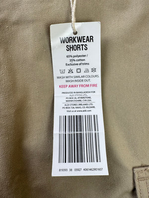 Workwear® Waist: 36" | Beige | Cargo Shorts | Poly - Cotton | 1690 - Genuine Maal