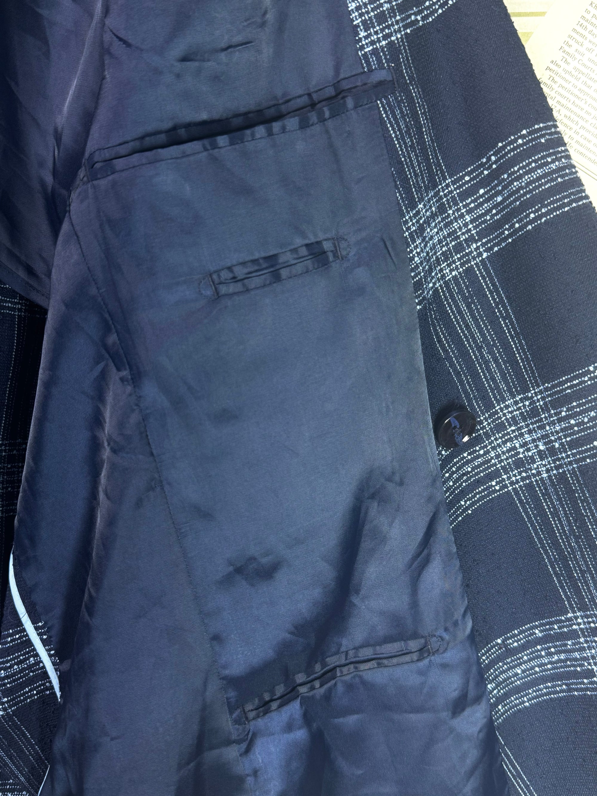 Moss® Small | Chest: 21" | Blue | Fit: Slim | Unstructured Blazer | Poly - Viscose | 2052 - Genuine Maal