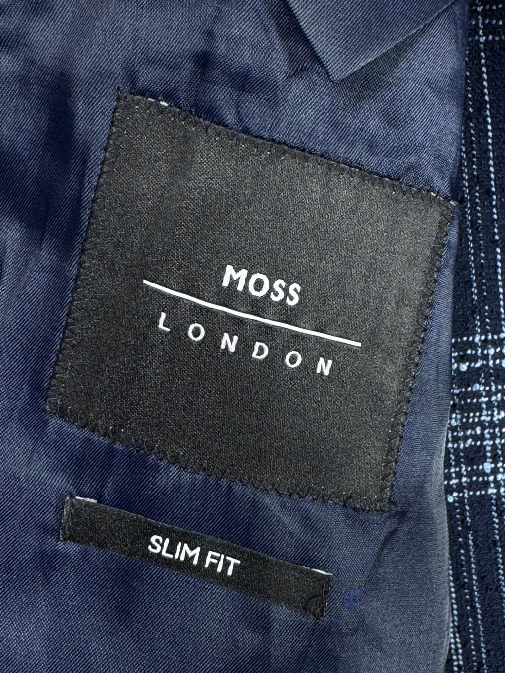 Moss® Small | Chest: 21" | Blue | Fit: Slim | Unstructured Blazer | Poly - Viscose | 2052 - Genuine Maal