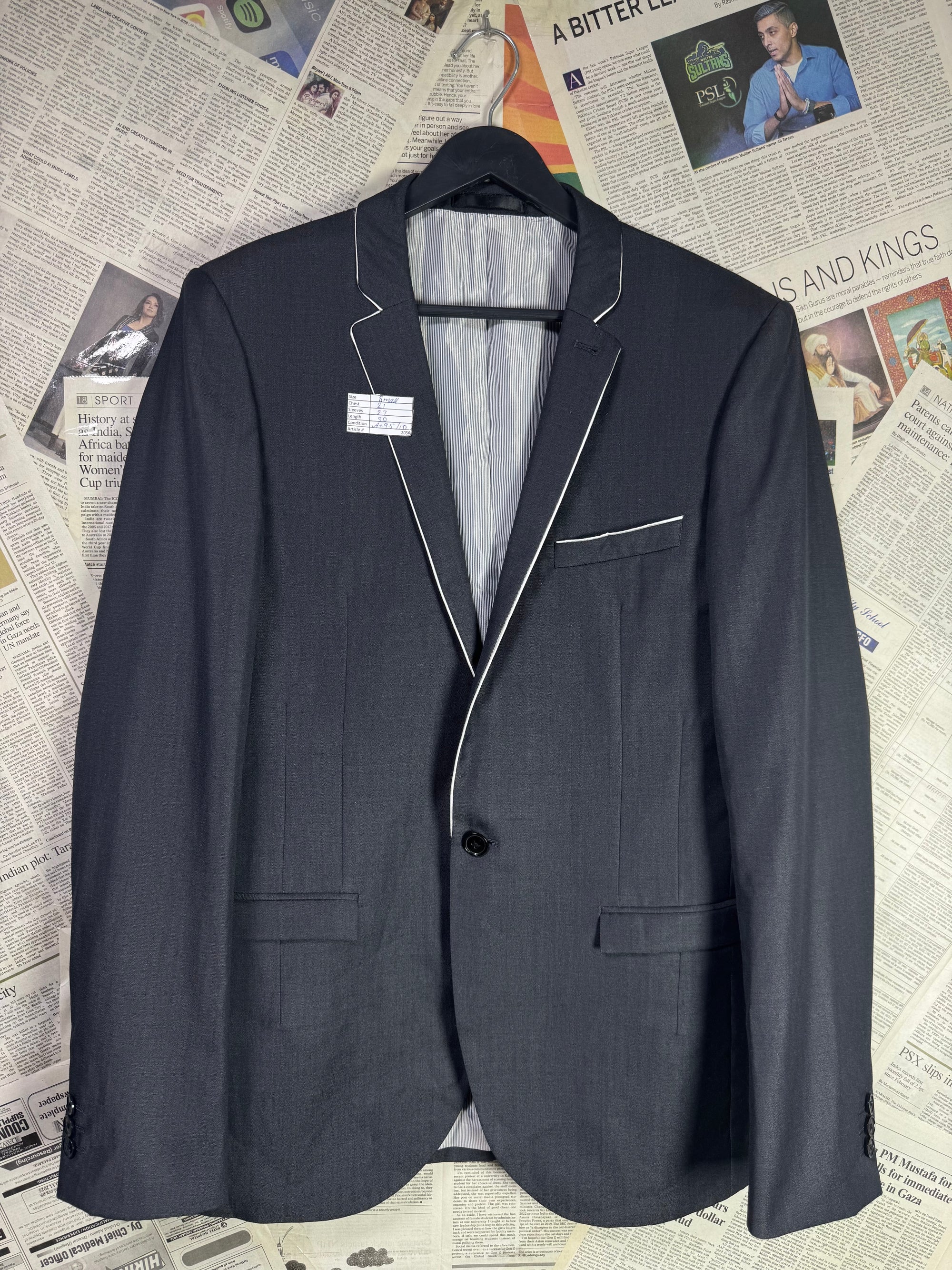 Next® Small | Chest: 21" | Grey | Fit: 40L | Coat | Wool Blend | 2056 - Genuine Maal