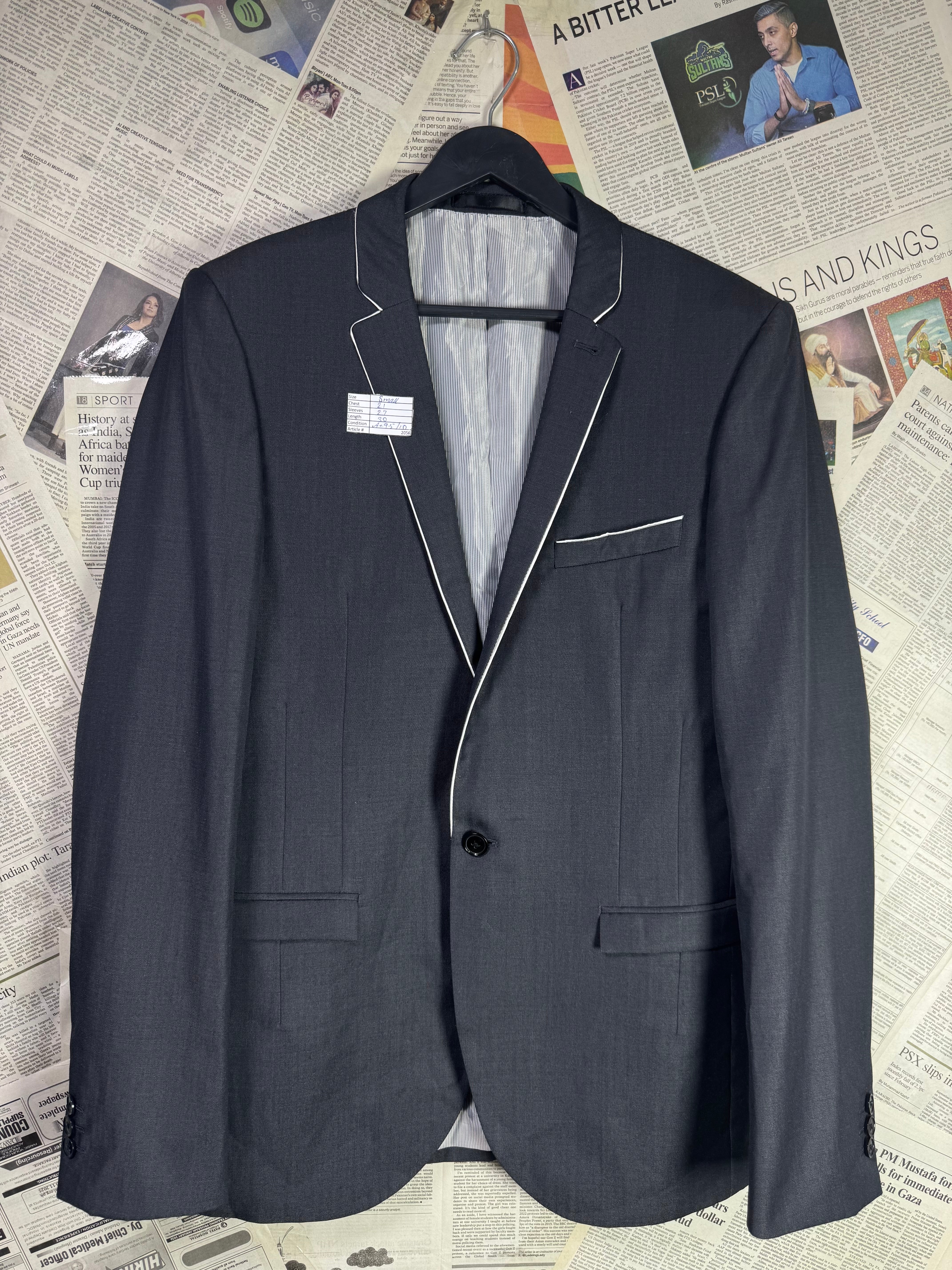 Next® Small | Chest: 21" | Grey | Fit: 40L | Coat | Wool Blend | 2056 - Genuine Maal