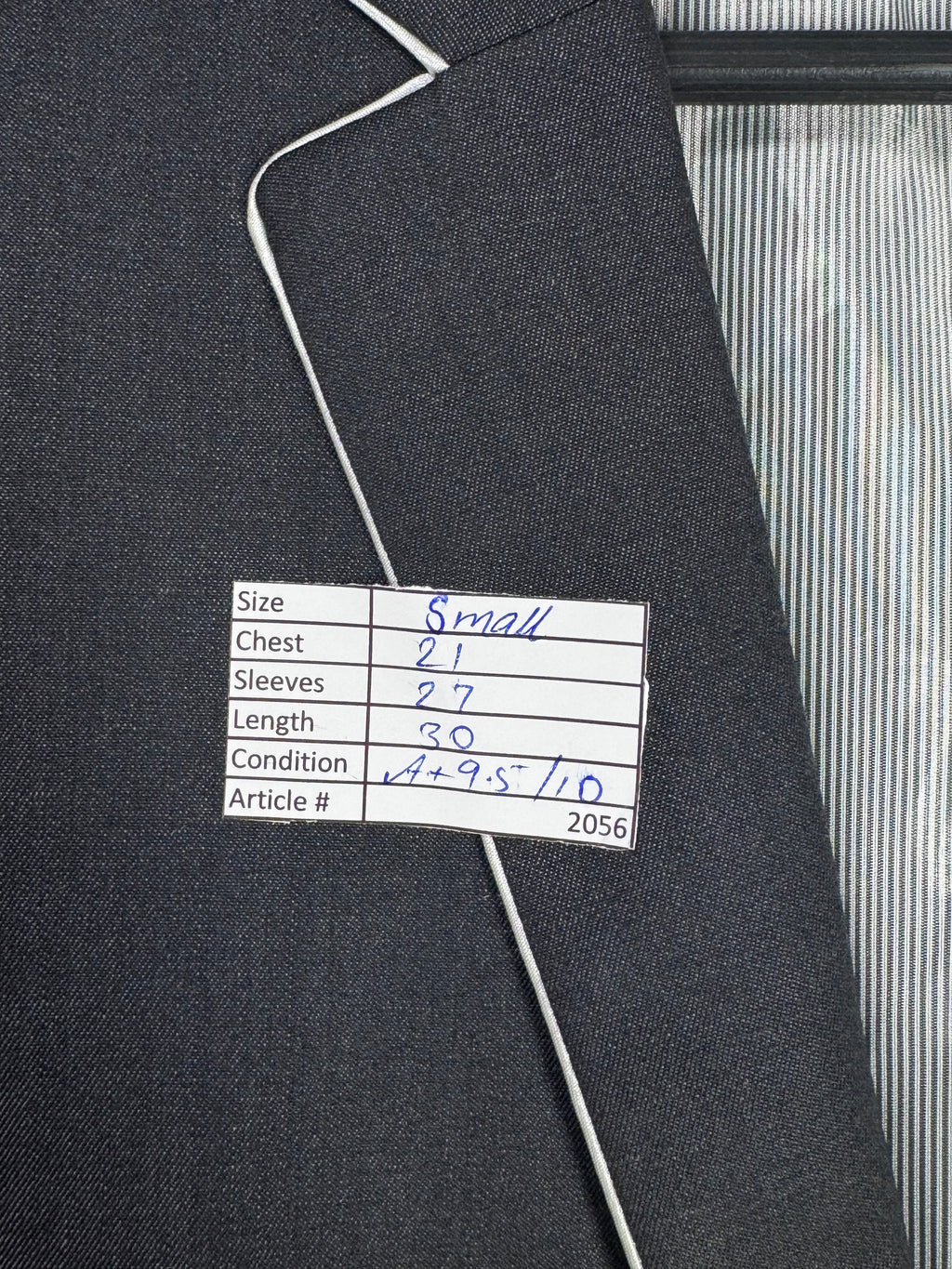 Next® Small | Chest: 21" | Grey | Fit: 40L | Coat | Wool Blend | 2056 - Genuine Maal