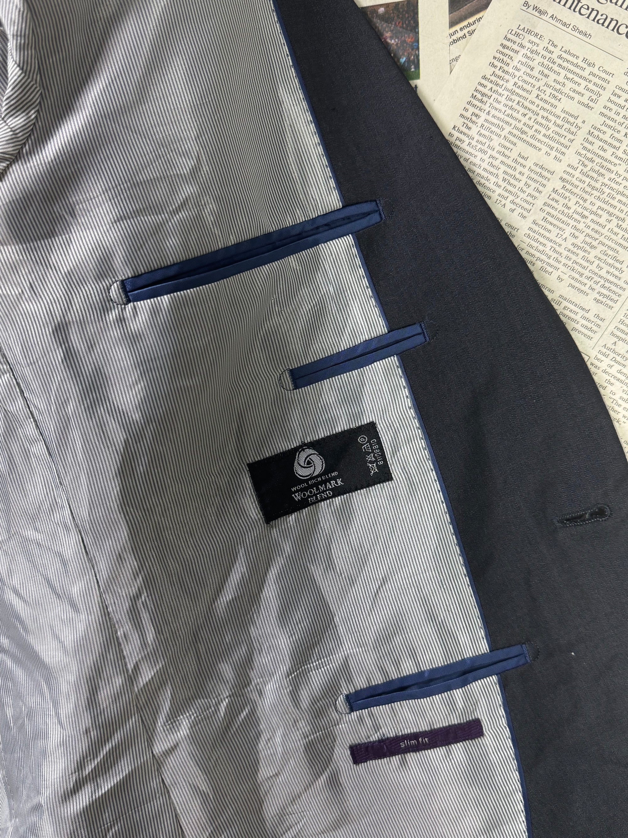 Next® Small | Chest: 21" | Grey | Fit: 40L | Coat | Wool Blend | 2056 - Genuine Maal