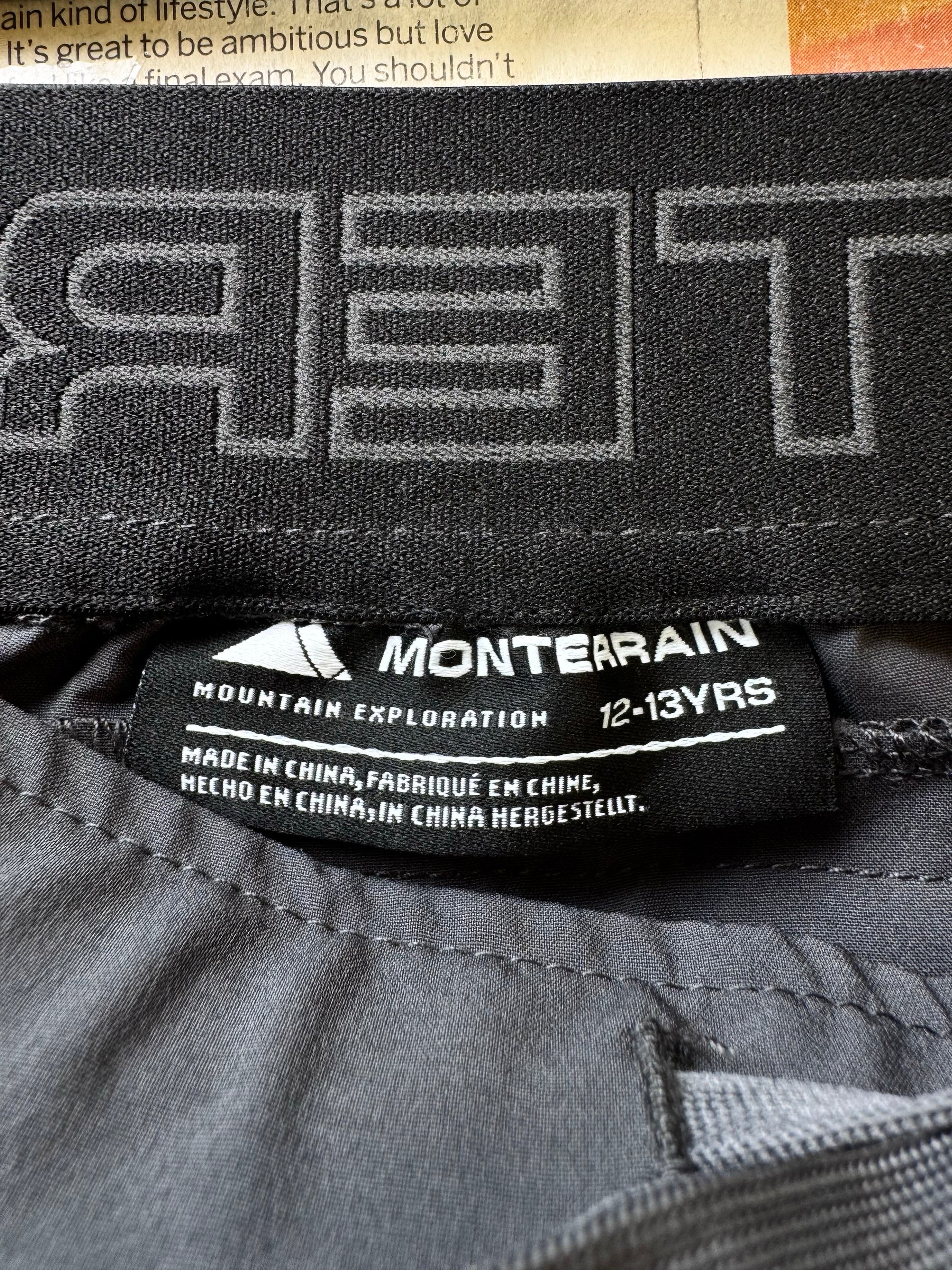 Monterrain® Waist: 28" to 30" | Grey | Hiking Shorts | Poly - Elastane | 1664 - Genuine Maal