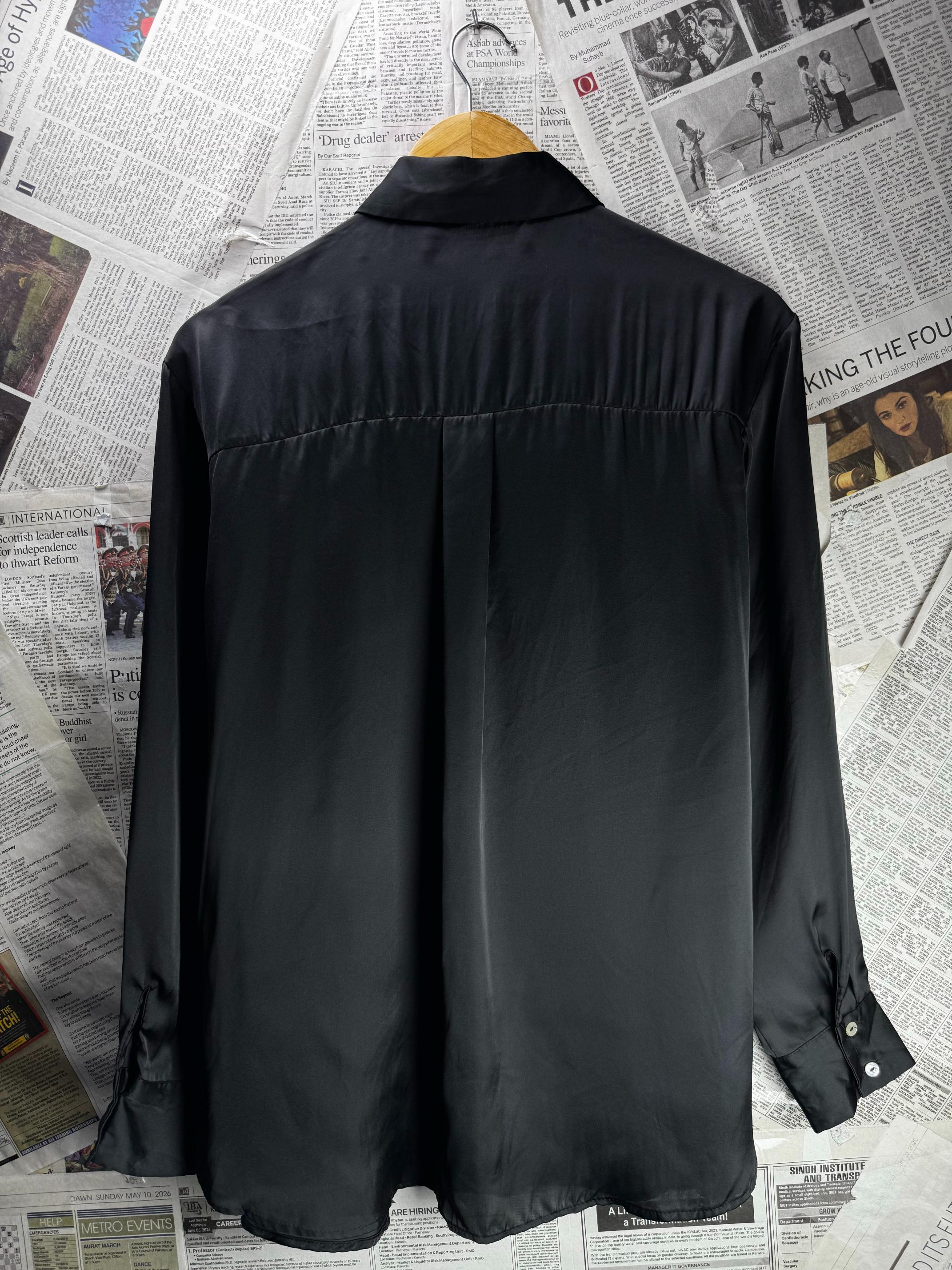 Zara® Large | Bust: 20.5" | Black | Shirt | B10 - 5522 - Genuine Maal