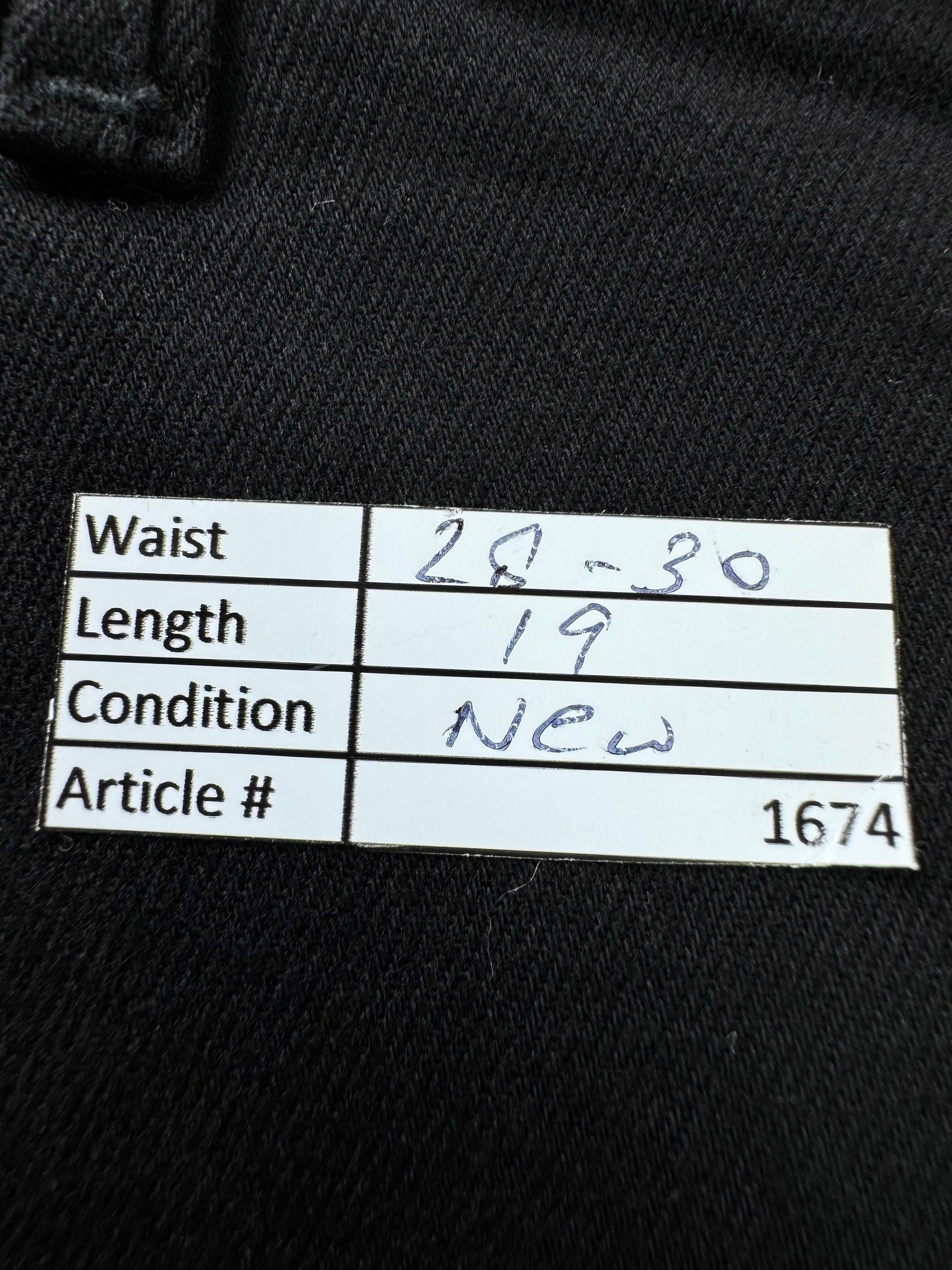 MAN® Waist: 28" to 30" | Black | Denim Shorts | Cotton - Elastane | 1674 - Genuine Maal