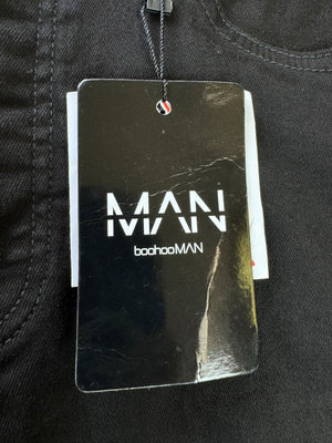MAN® Waist: 28" to 30" | Black | Denim Shorts | Cotton - Elastane | 1674 - Genuine Maal