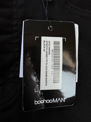 MAN® Waist: 28" to 30" | Black | Denim Shorts | Cotton - Elastane | 1674 - Genuine Maal