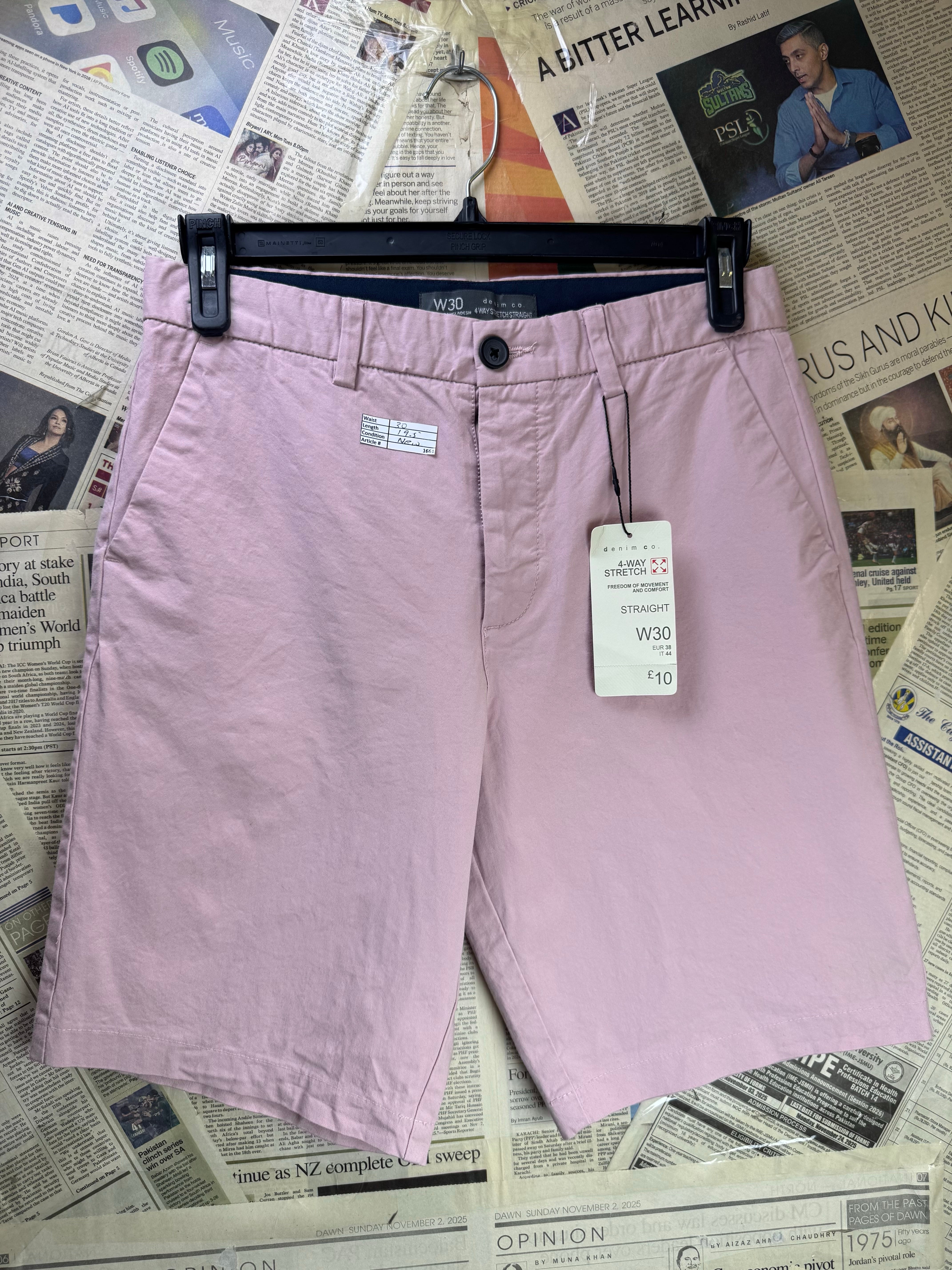 Denim Co.® Waist: 30" | Peach | Chino Shorts | Cotton - Elastane | 1661 - Genuine Maal