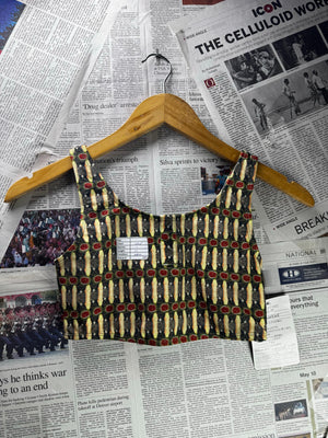 Bonnie® XS | Bust: 12.5" | Geometric | Crop Top | B8 - 5710 - Genuine Maal