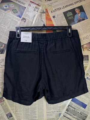 H&M® Waist: 34" | Black | Shorts | 100% Linen | 1662 - Genuine Maal