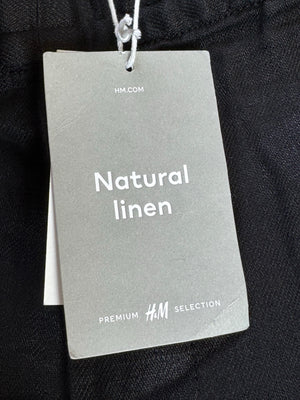 H&M® Waist: 34" | Black | Shorts | 100% Linen | 1662 - Genuine Maal