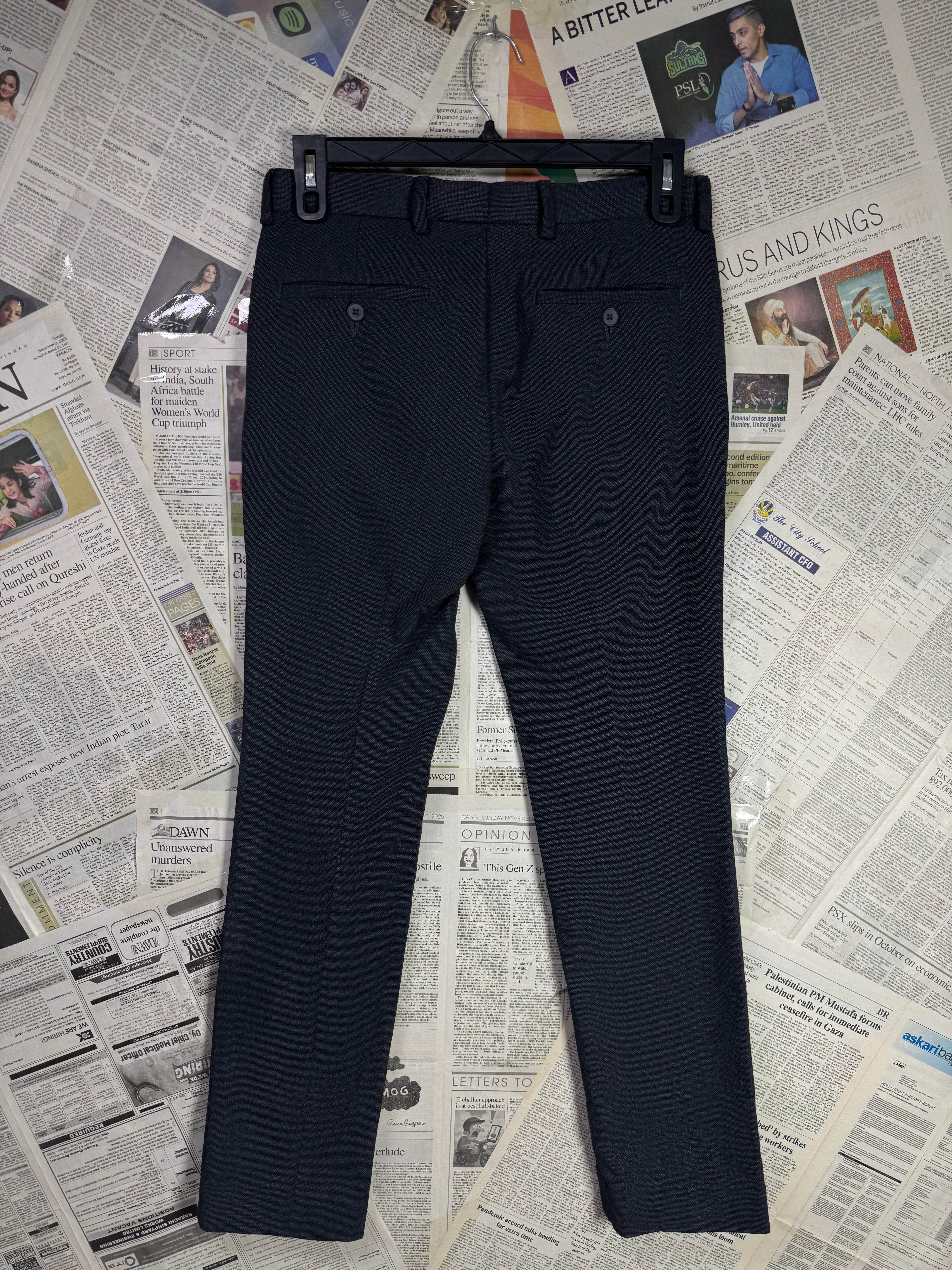 New Look® Waist: 30" | Textured Black | Pant | Poly - Viscose | 960 - Genuine Maal