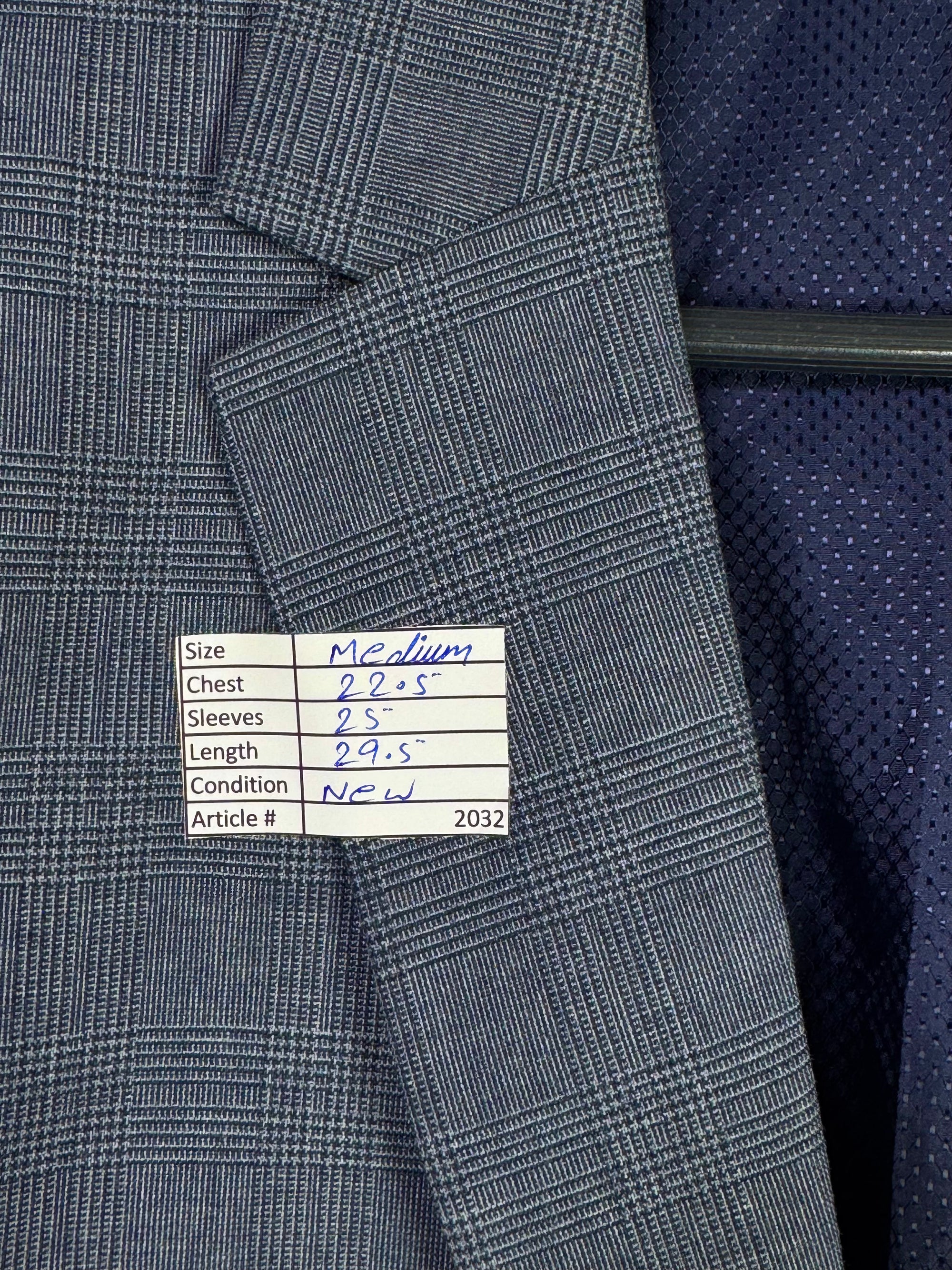 Tu® Medium | Chest: 22.5" | Check | Coat | Poly - Viscose | 2032 - Genuine Maal