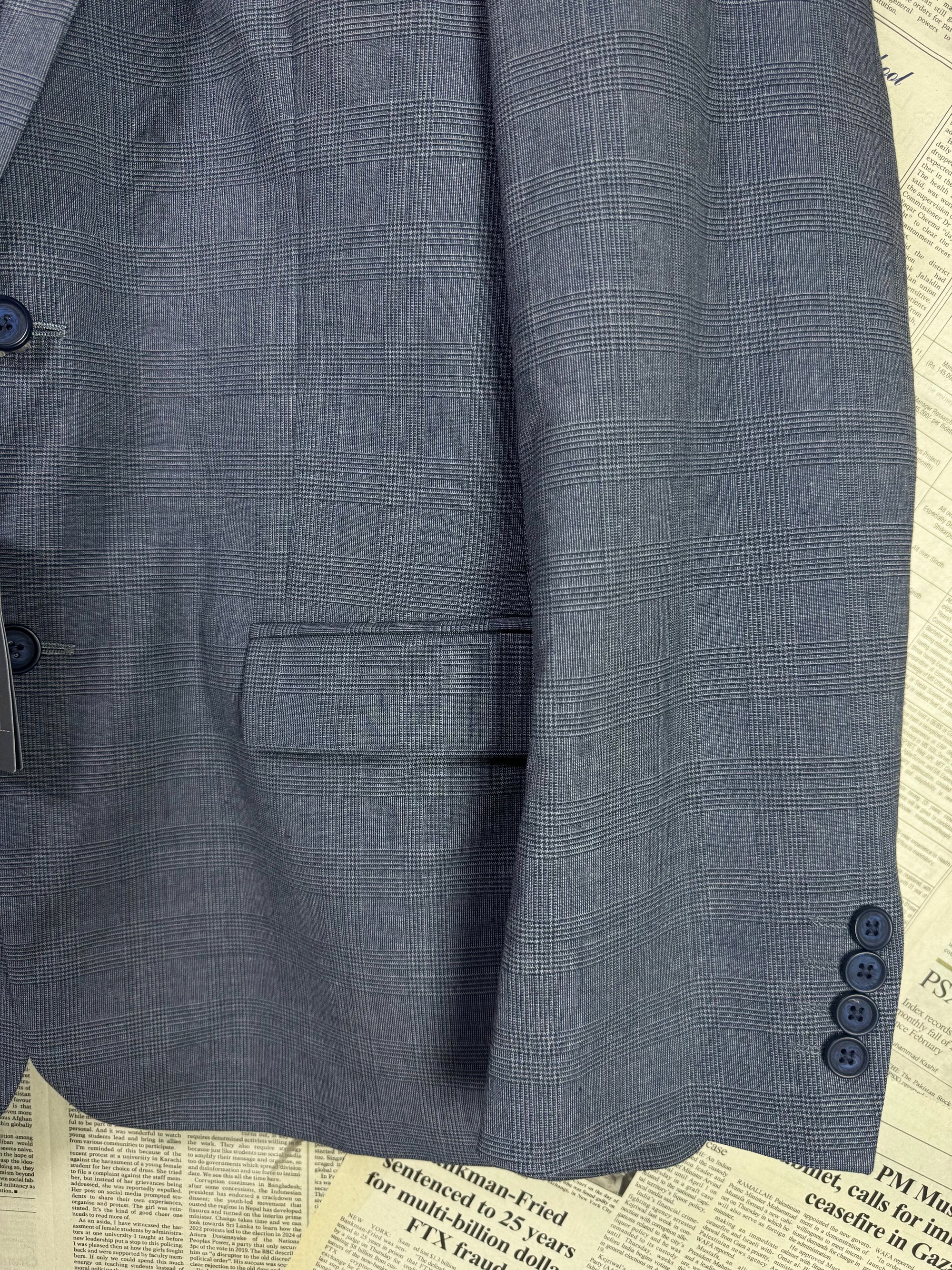 Tu® Medium | Chest: 22.5" | Check | Coat | Poly - Viscose | 2032 - Genuine Maal