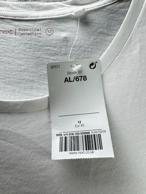 Next® Large | Bust: 20" | White | T-Shirt | B8 - 5955 - Genuine Maal