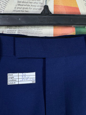 Moss® Waist: 30" | Royal Blue | Pant | Wool Blend | 945 - Genuine Maal