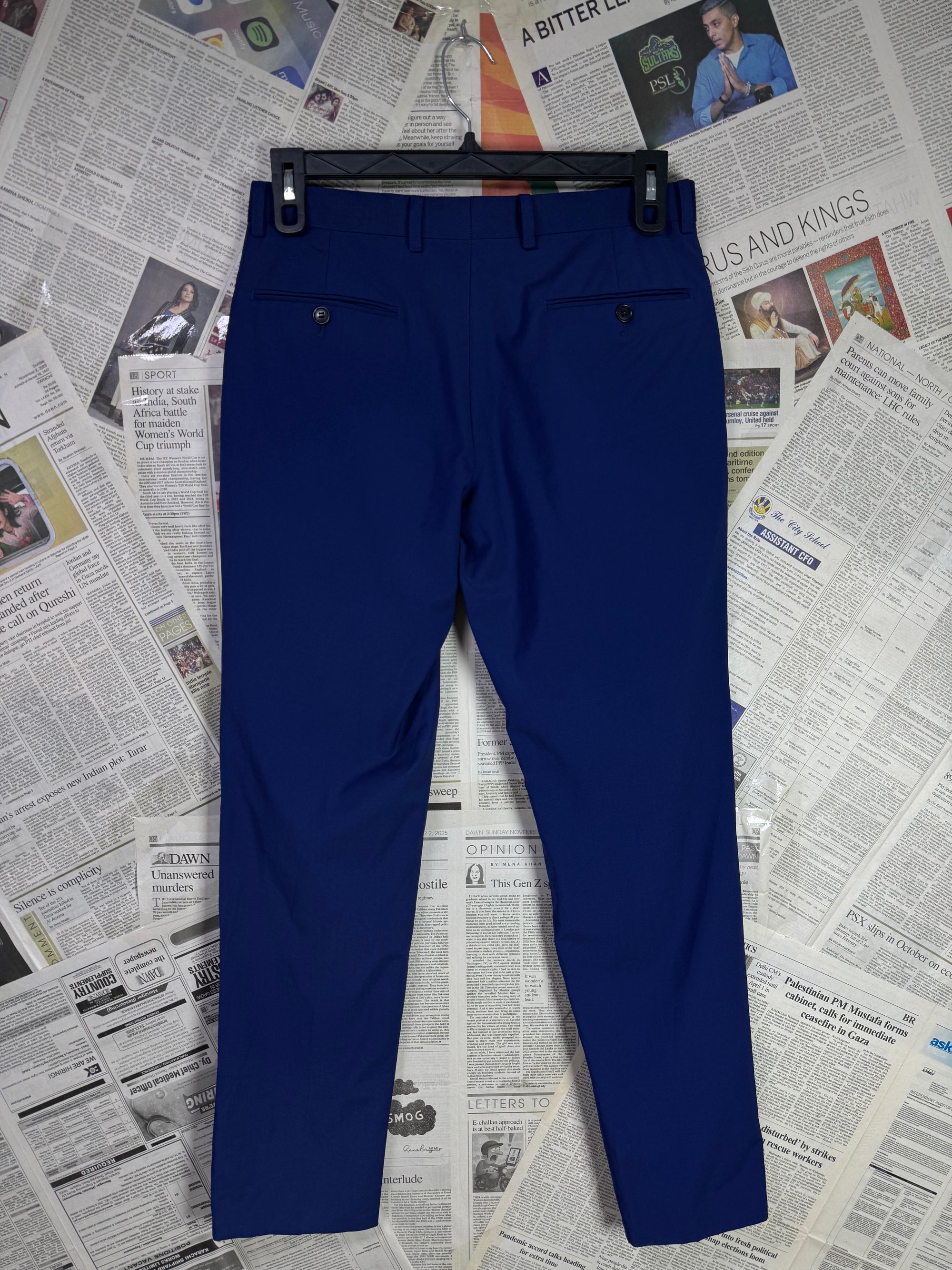 Moss® Waist: 30" | Royal Blue | Pant | Wool Blend | 945 - Genuine Maal